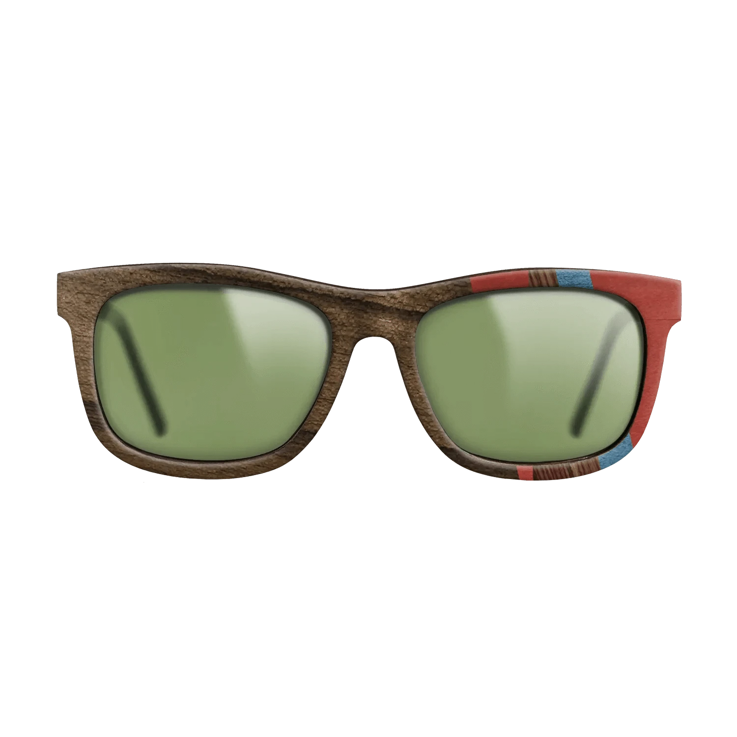 Walnut: Straight Grain,Ziricote Dark Quartered,Poplar Dyed: Blue Denim,Poplar Dyed: Red,Kingwood: Fractal - The Hero - Square - 1214 - SIRIS wood optic