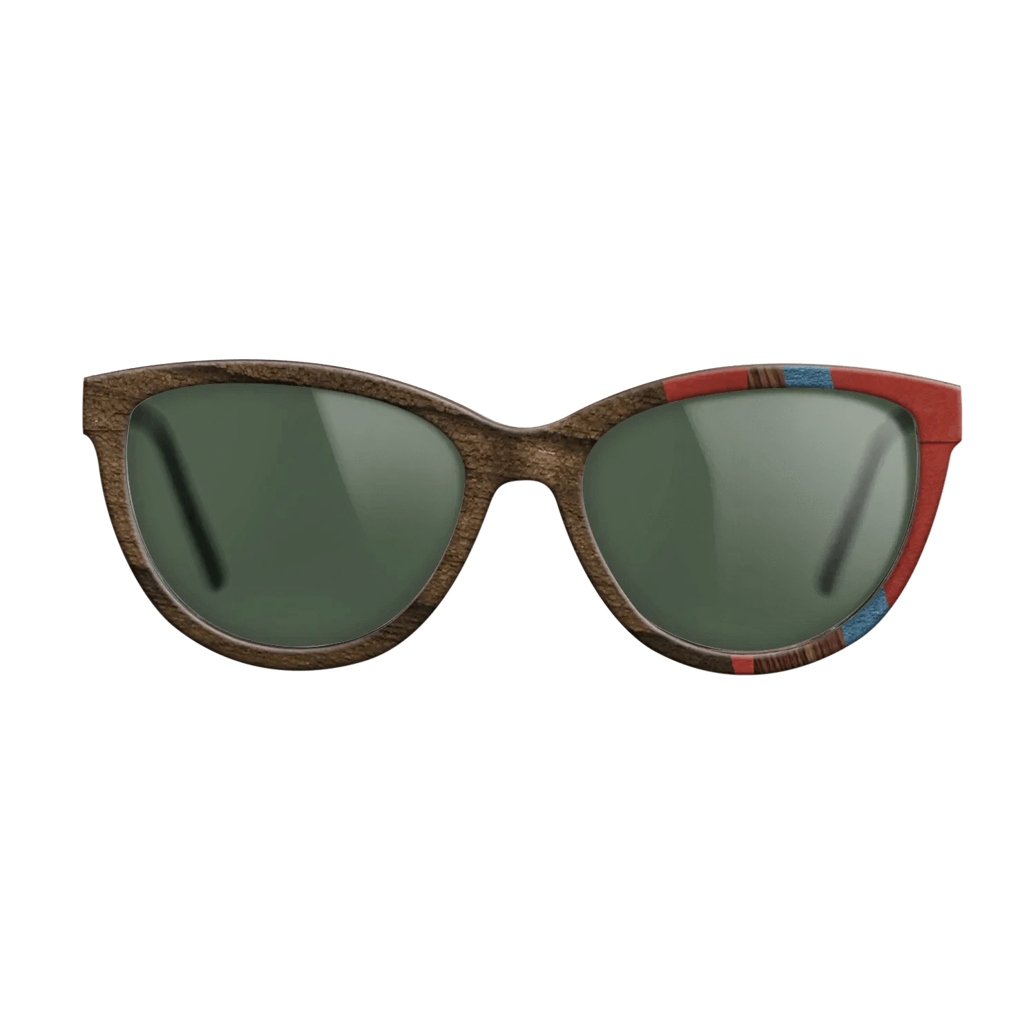 Walnut: Straight Grain,Ziricote Dark Quartered,Poplar Dyed: Blue Denim,Poplar Dyed: Red,Kingwood: Fractal - The Maiden - Cat - 1214 - SIRIS wood optic