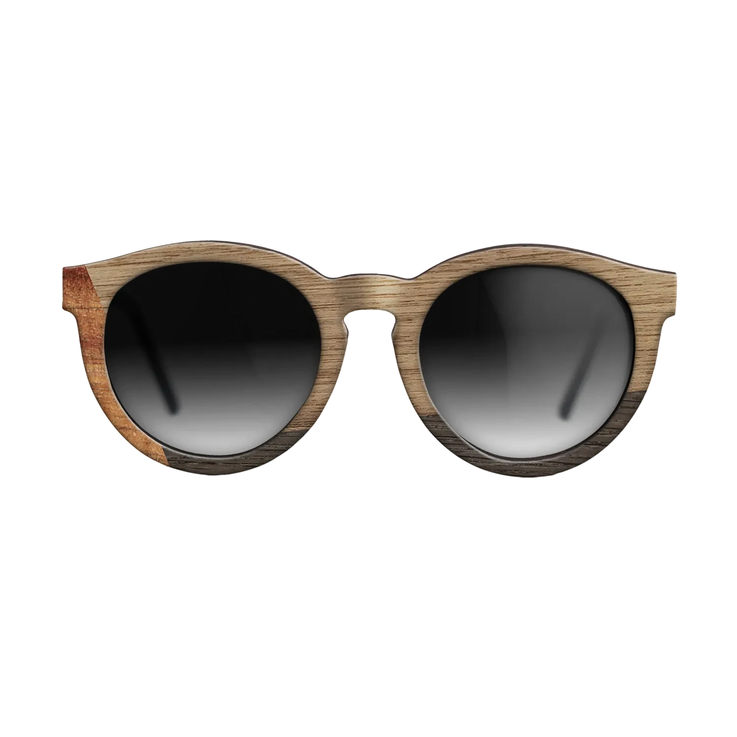 Koa,Walnut: Straight Grain,Fumed Oak: Angle Cut - The Rebel - Round - 1352 - SIRIS wood optic