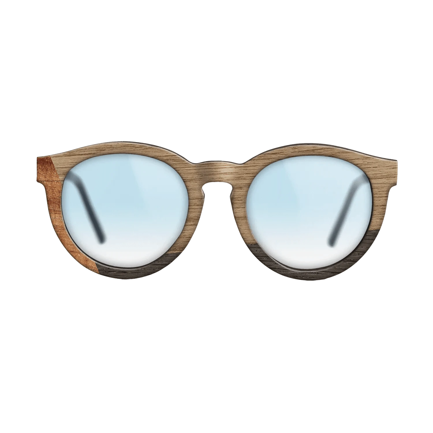 Koa,Walnut: Straight Grain,Fumed Oak: Angle Cut - The Rebel - Round - 1352 - SIRIS wood optic
