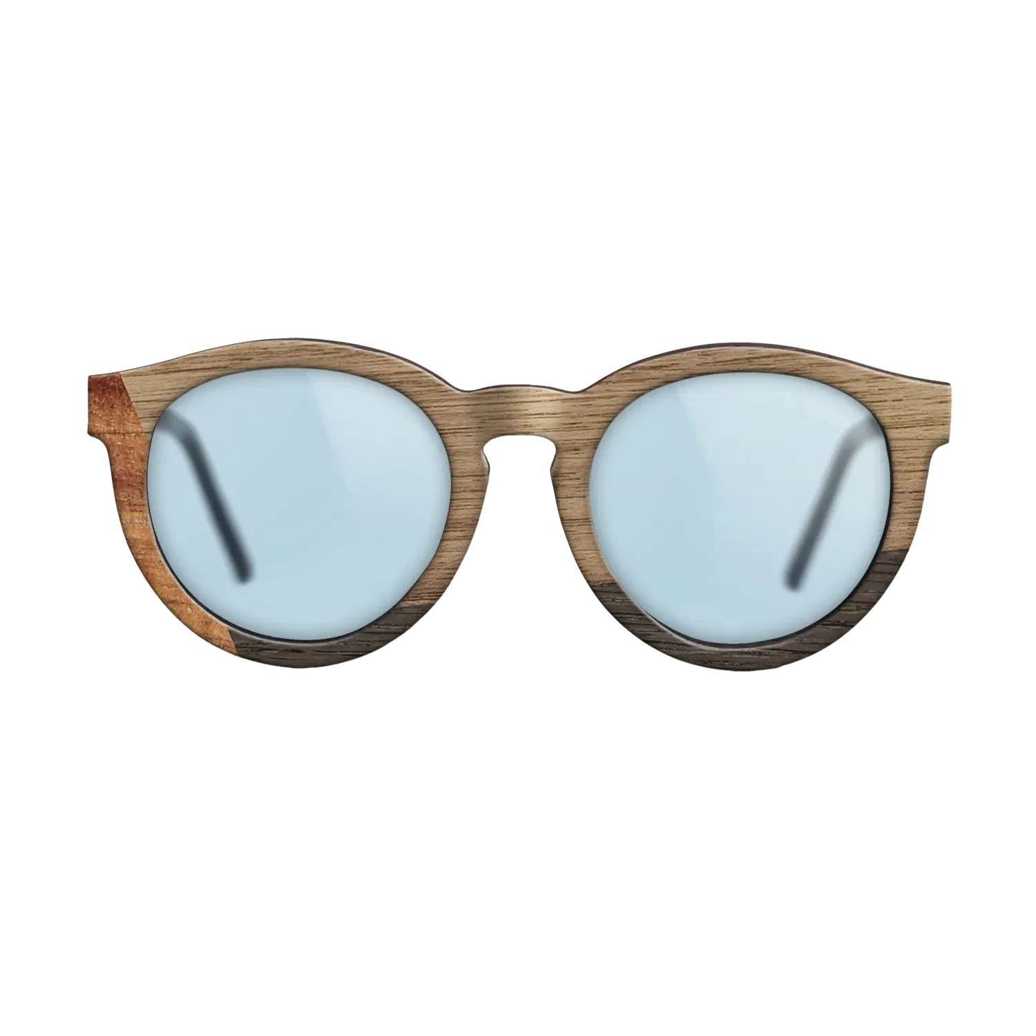 Koa,Walnut: Straight Grain,Fumed Oak: Angle Cut - The Rebel - Round - 1352 - SIRIS wood optic
