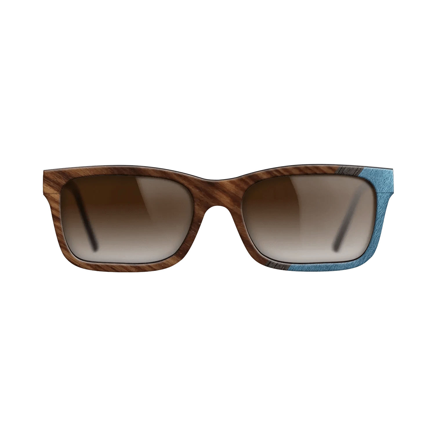 Walnut: Straight Grain,Santos Rosewood Dark,Poplar Dyed: Blue Denim,Fumed Oak: Angle Cut - The Sage - Rectangle - 706 - SIRIS wood optic