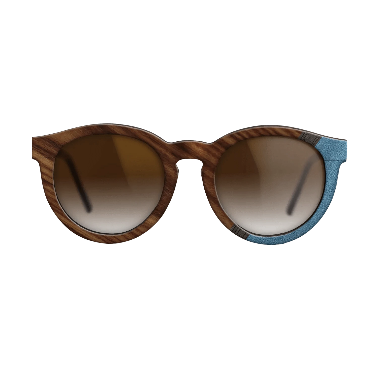 Walnut: Straight Grain,Santos Rosewood Dark,Poplar Dyed: Blue Denim,Fumed Oak: Angle Cut - The Rebel - Round - 706 - SIRIS wood optic