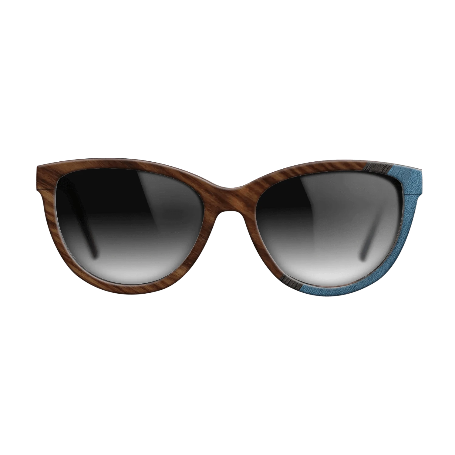 Walnut: Straight Grain,Santos Rosewood Dark,Poplar Dyed: Blue Denim,Fumed Oak: Angle Cut - The Maiden - Cat - 706 - SIRIS wood optic
