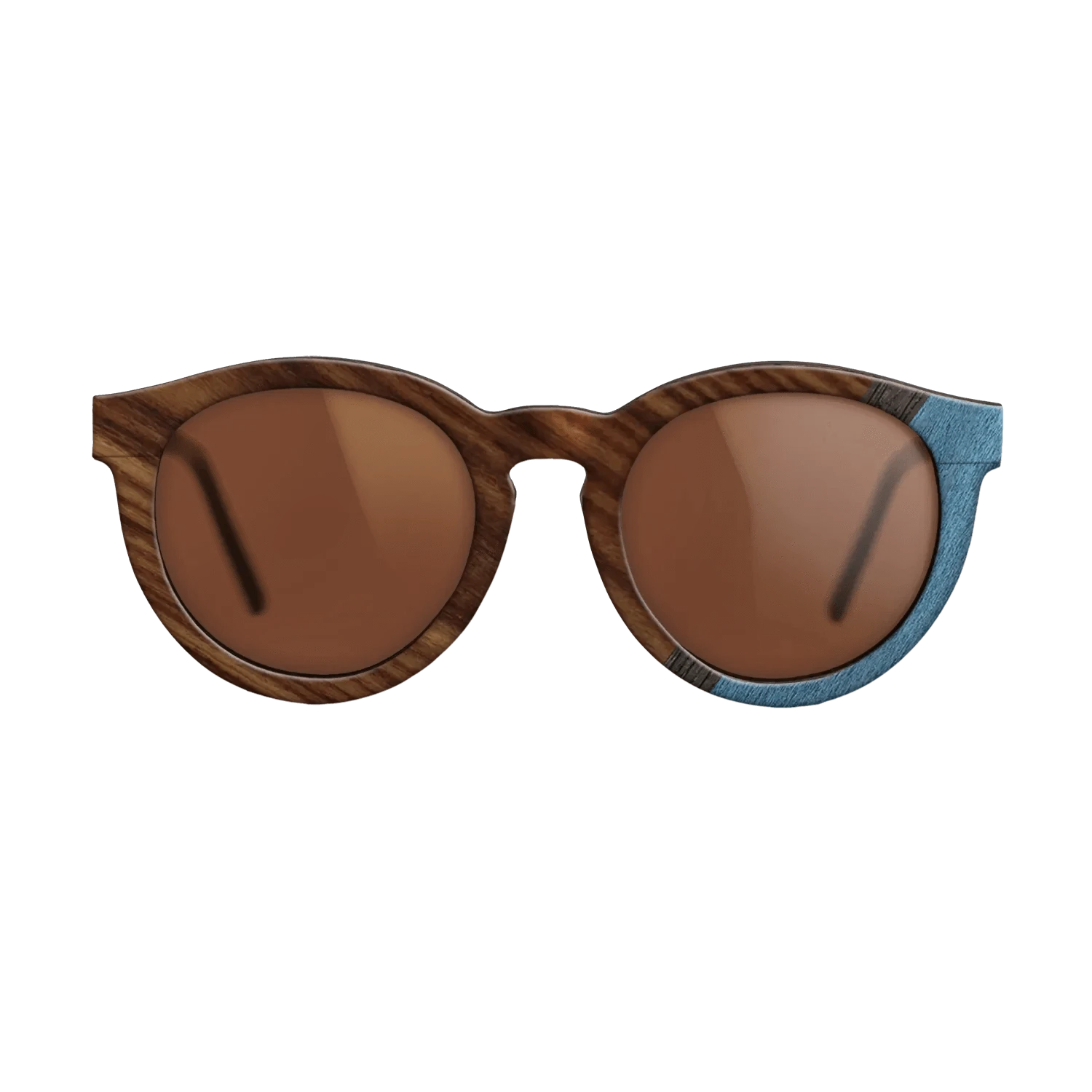 Walnut: Straight Grain,Santos Rosewood Dark,Poplar Dyed: Blue Denim,Fumed Oak: Angle Cut - The Rebel - Round - 706 - SIRIS wood optic