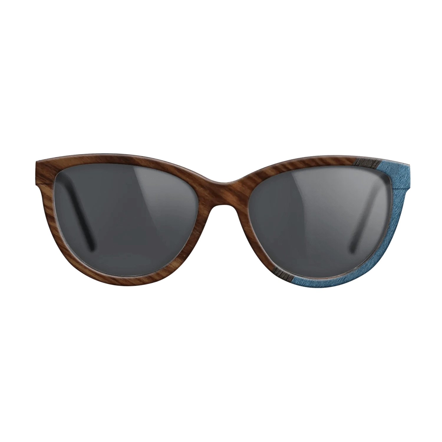 Walnut: Straight Grain,Santos Rosewood Dark,Poplar Dyed: Blue Denim,Fumed Oak: Angle Cut - The Maiden - Cat - 706 - SIRIS wood optic