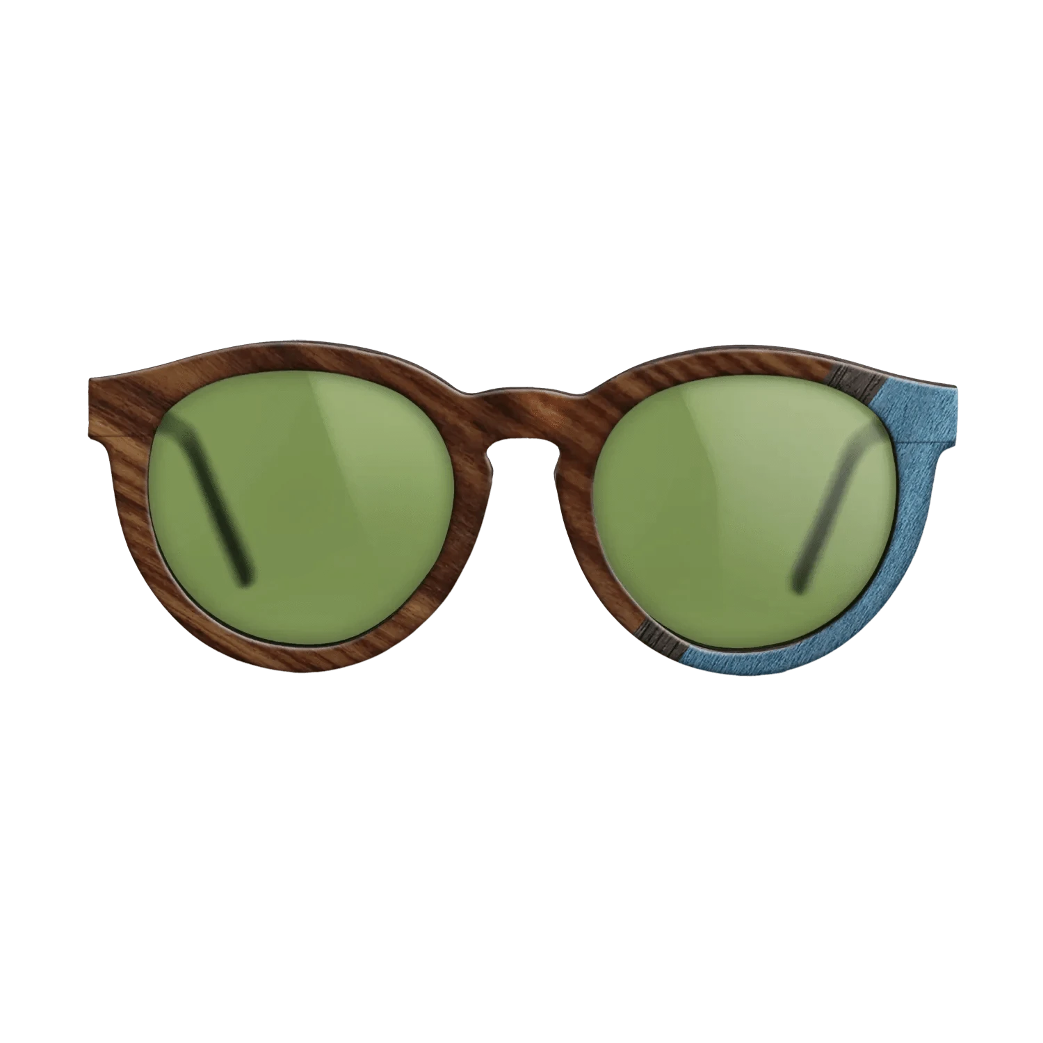 Walnut: Straight Grain,Santos Rosewood Dark,Poplar Dyed: Blue Denim,Fumed Oak: Angle Cut - The Rebel - Round - 706 - SIRIS wood optic