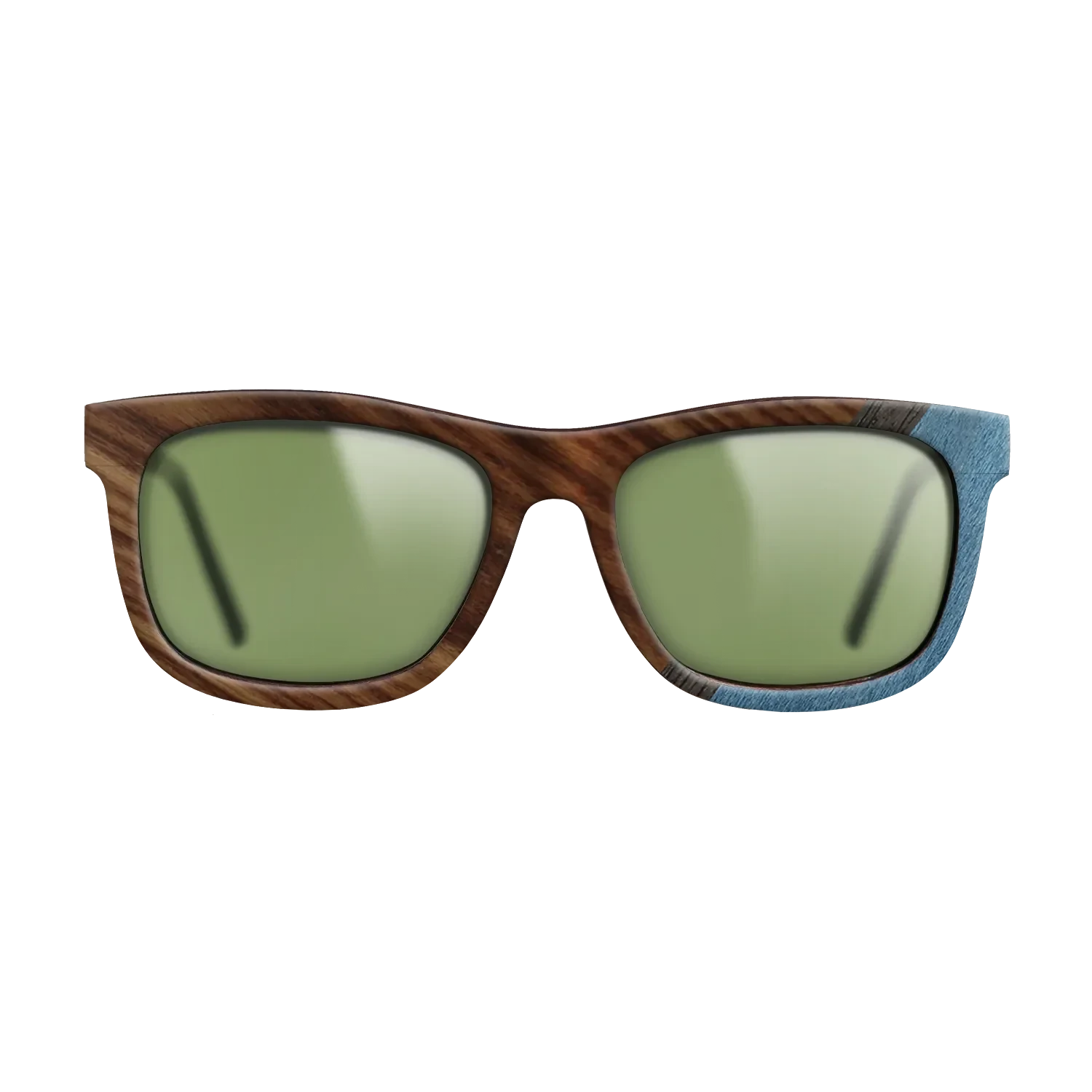 Walnut: Straight Grain,Santos Rosewood Dark,Poplar Dyed: Blue Denim,Fumed Oak: Angle Cut - The Hero - Square - 706 - SIRIS wood optic