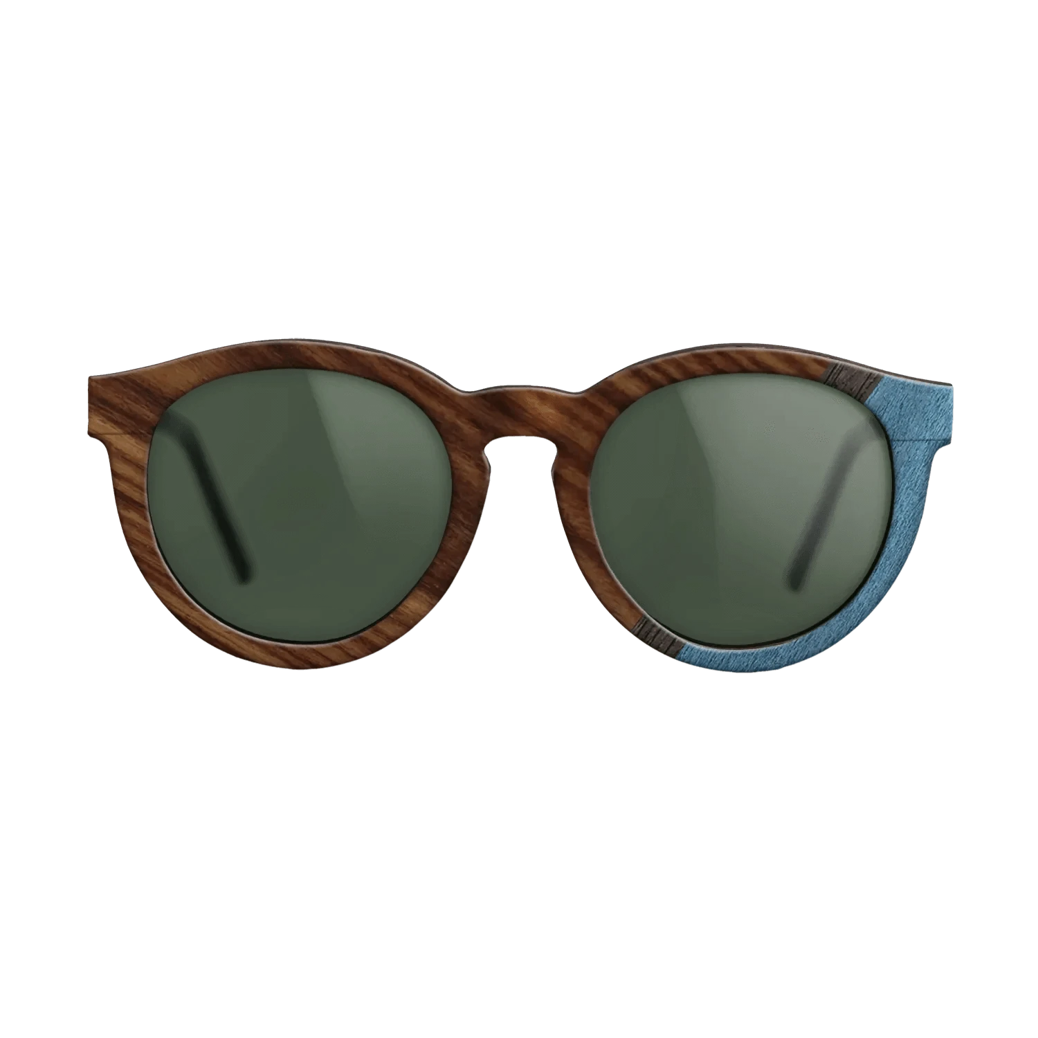 Walnut: Straight Grain,Santos Rosewood Dark,Poplar Dyed: Blue Denim,Fumed Oak: Angle Cut - The Rebel - Round - 706 - SIRIS wood optic