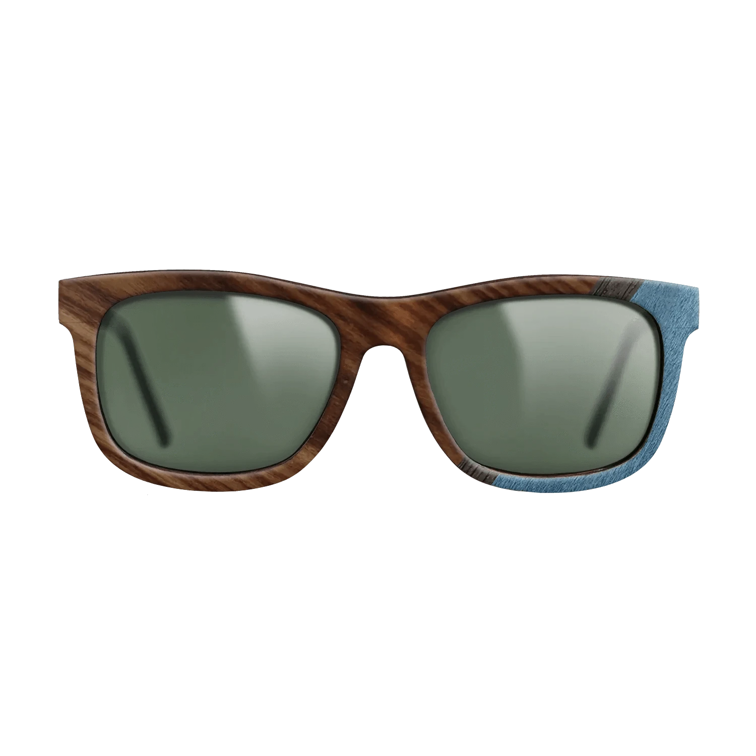 Walnut: Straight Grain,Santos Rosewood Dark,Poplar Dyed: Blue Denim,Fumed Oak: Angle Cut - The Hero - Square - 706 - SIRIS wood optic