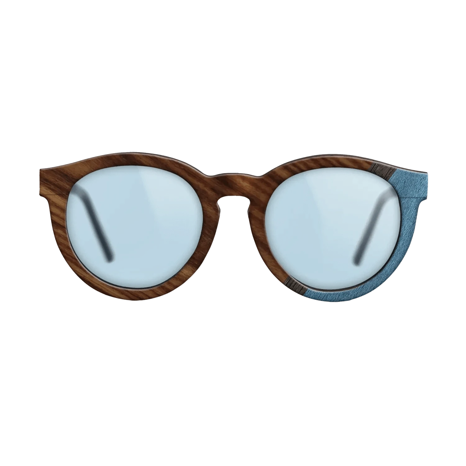 Walnut: Straight Grain,Santos Rosewood Dark,Poplar Dyed: Blue Denim,Fumed Oak: Angle Cut - The Rebel - Round - 706 - SIRIS wood optic