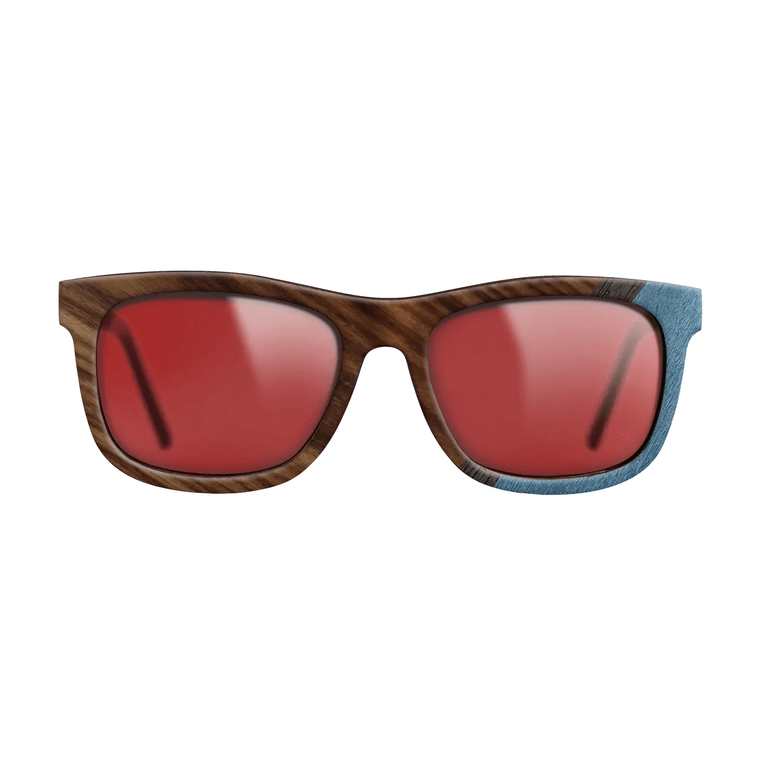 Walnut: Straight Grain,Santos Rosewood Dark,Poplar Dyed: Blue Denim,Fumed Oak: Angle Cut - The Hero - Square - 706 - SIRIS wood optic