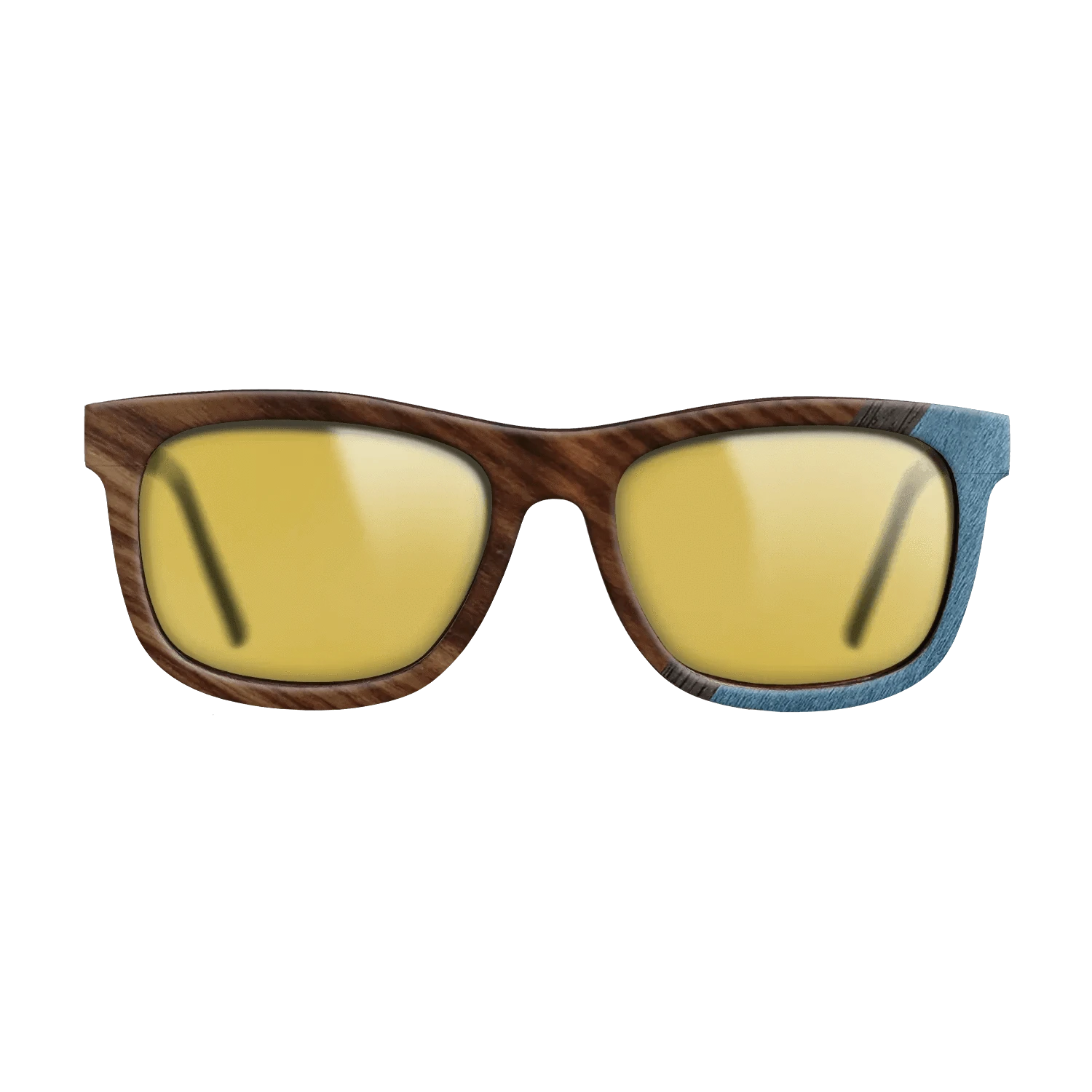 Walnut: Straight Grain,Santos Rosewood Dark,Poplar Dyed: Blue Denim,Fumed Oak: Angle Cut - The Hero - Square - 706 - SIRIS wood optic