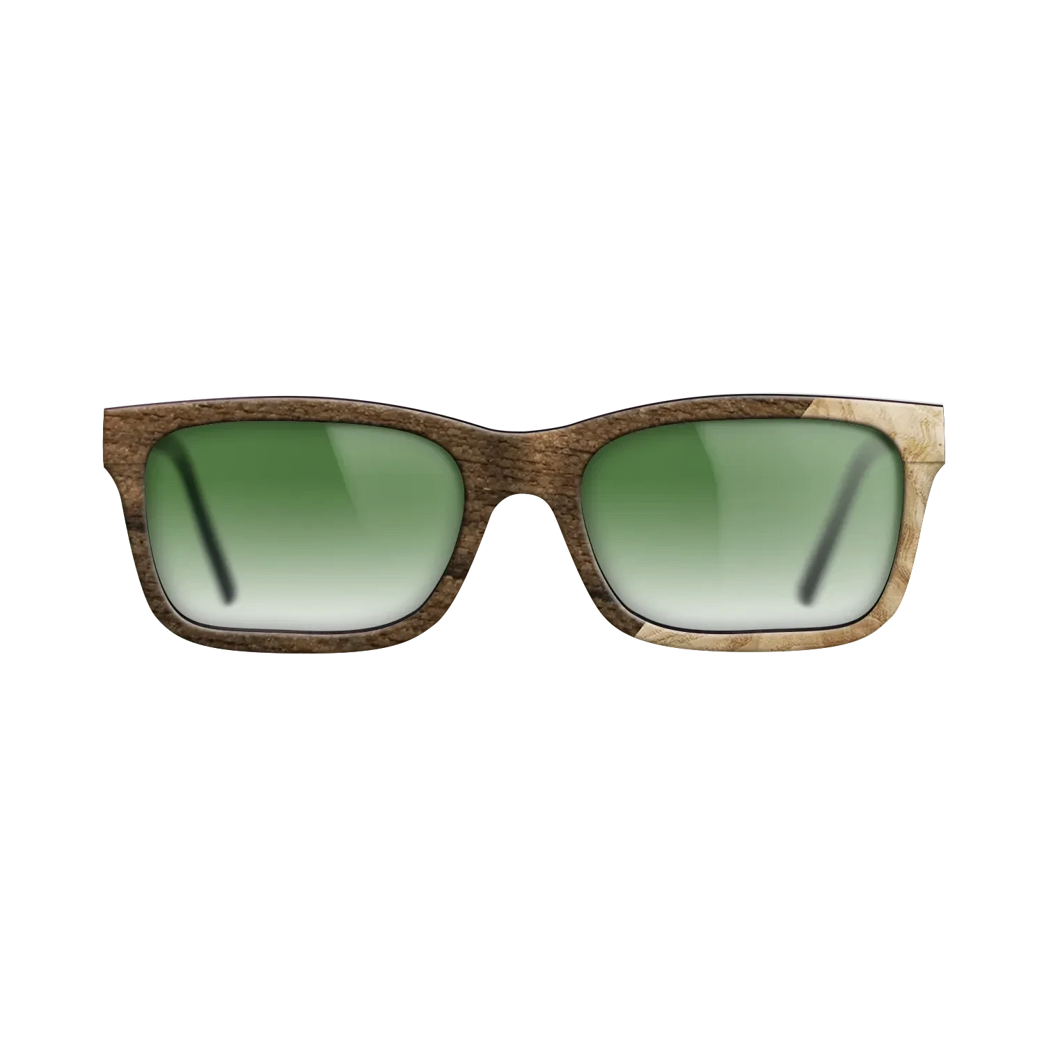 Poplar Dyed: Grey,Ziricote Dark Quartered,Olive Burl: Angle Cut - The Sage - Rectangle - 1655 - SIRIS wood optic