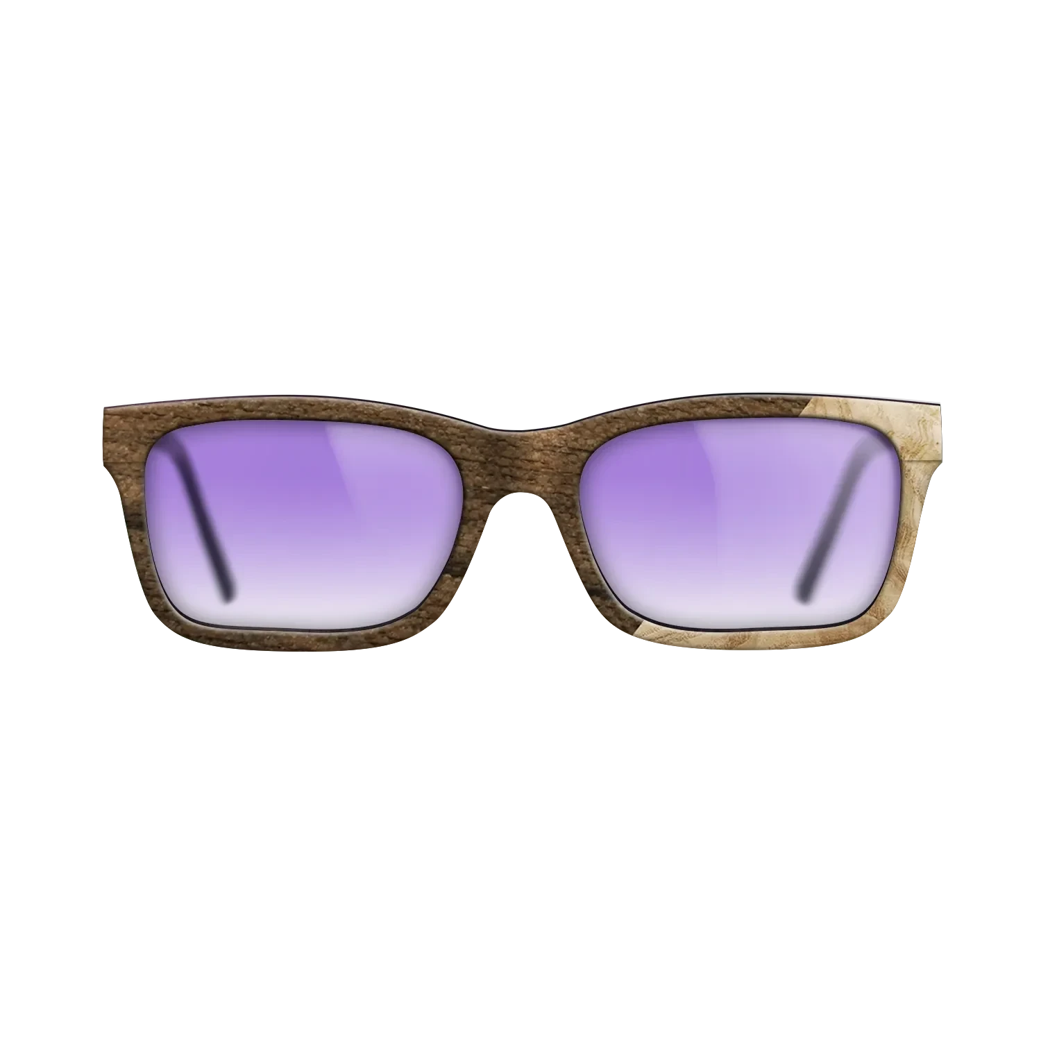 Poplar Dyed: Grey,Ziricote Dark Quartered,Olive Burl: Angle Cut - The Sage - Rectangle - 1655 - SIRIS wood optic