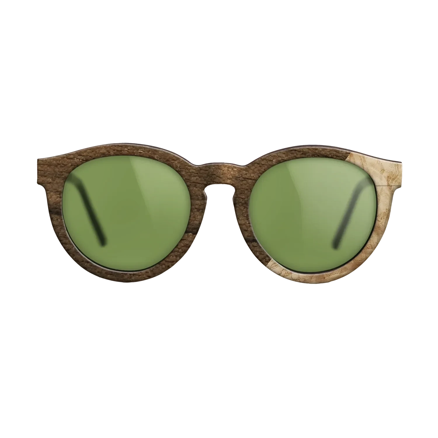 Poplar Dyed: Grey,Ziricote Dark Quartered,Olive Burl: Angle Cut - The Rebel - Round - 1655 - SIRIS wood optic