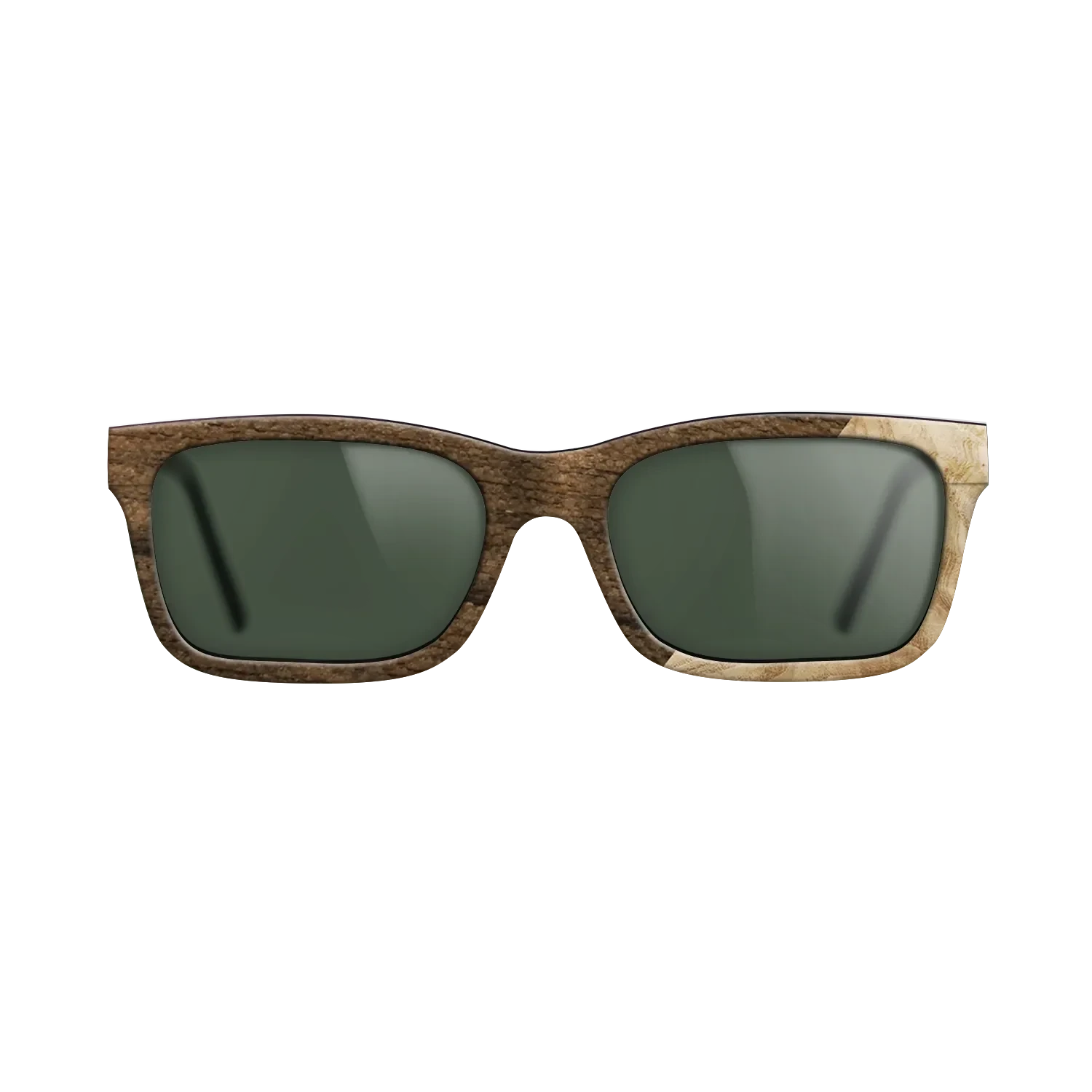 Poplar Dyed: Grey,Ziricote Dark Quartered,Olive Burl: Angle Cut - The Sage - Rectangle - 1655 - SIRIS wood optic