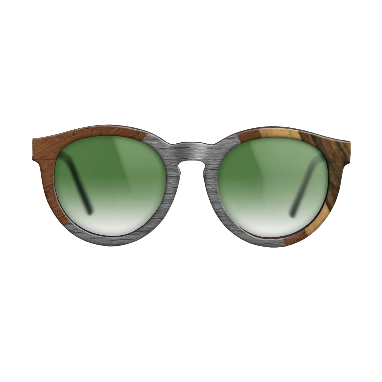 Walnut: Straight Grain,Poplar Dyed: Grey,Wenge,Ziricote Dark Quartered,Royal White Ebony: Angle Cut - The Rebel - Round - 990 - SIRIS wood optic