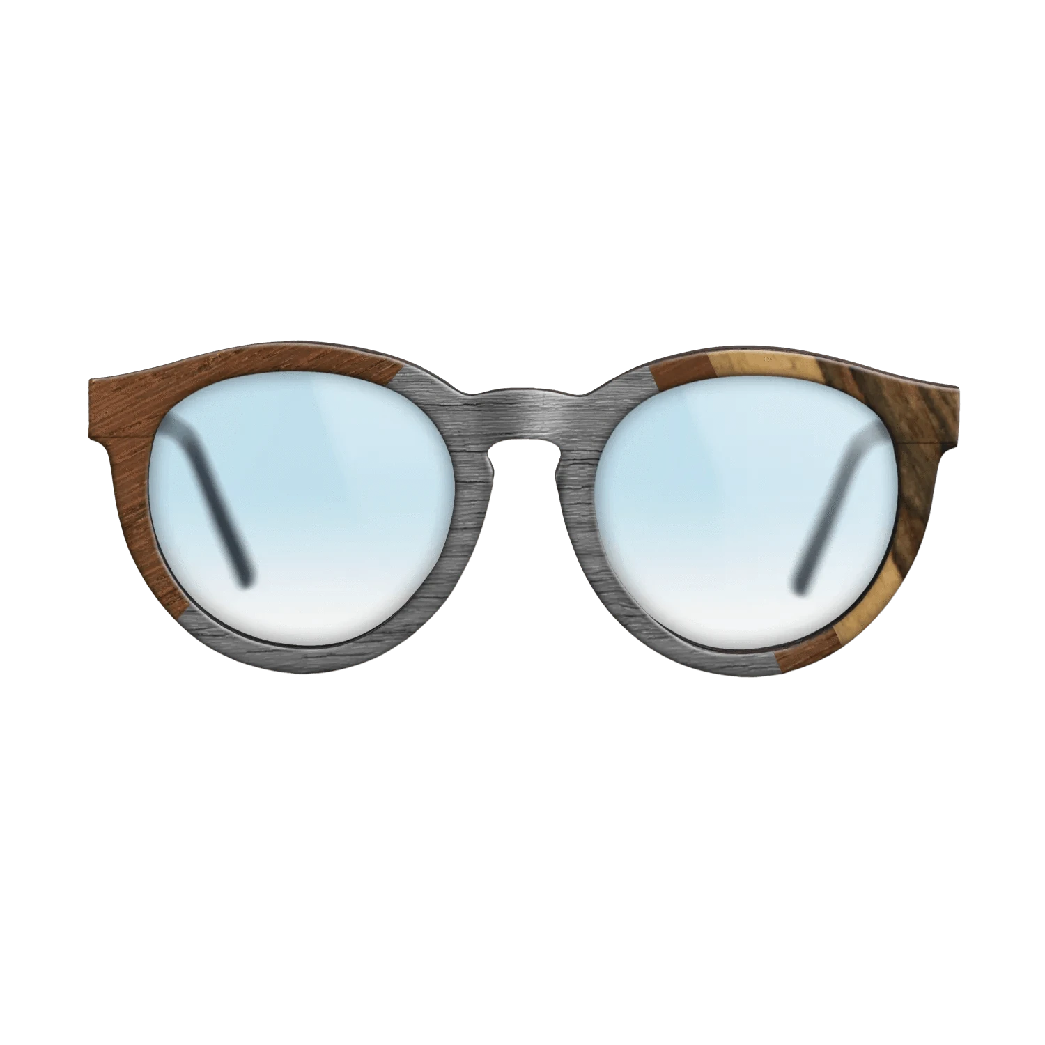 Walnut: Straight Grain,Poplar Dyed: Grey,Wenge,Ziricote Dark Quartered,Royal White Ebony: Angle Cut - The Rebel - Round - 990 - SIRIS wood optic