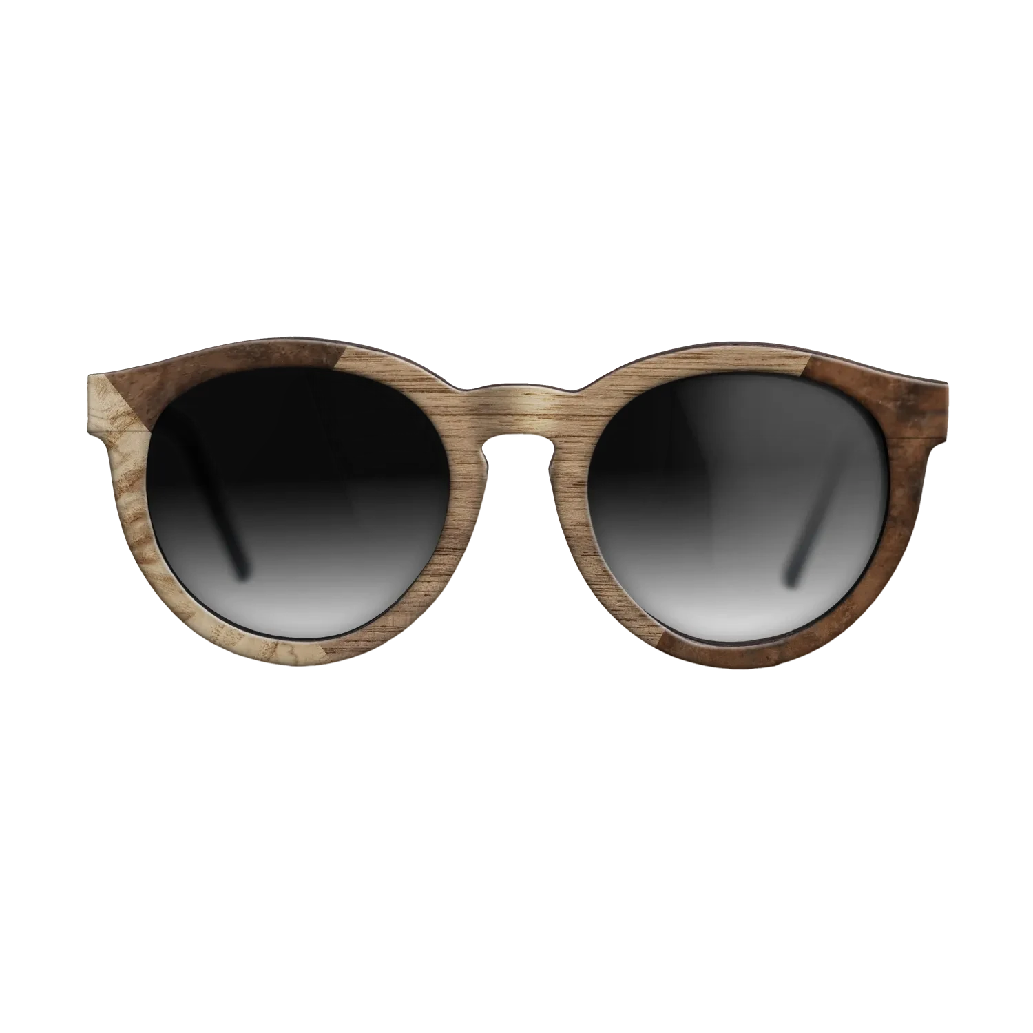 Walnut: Straight Grain,Walnut Burl,Poplar Dyed: Grey: Weave - The Rebel - Round - 900 - SIRIS wood optic