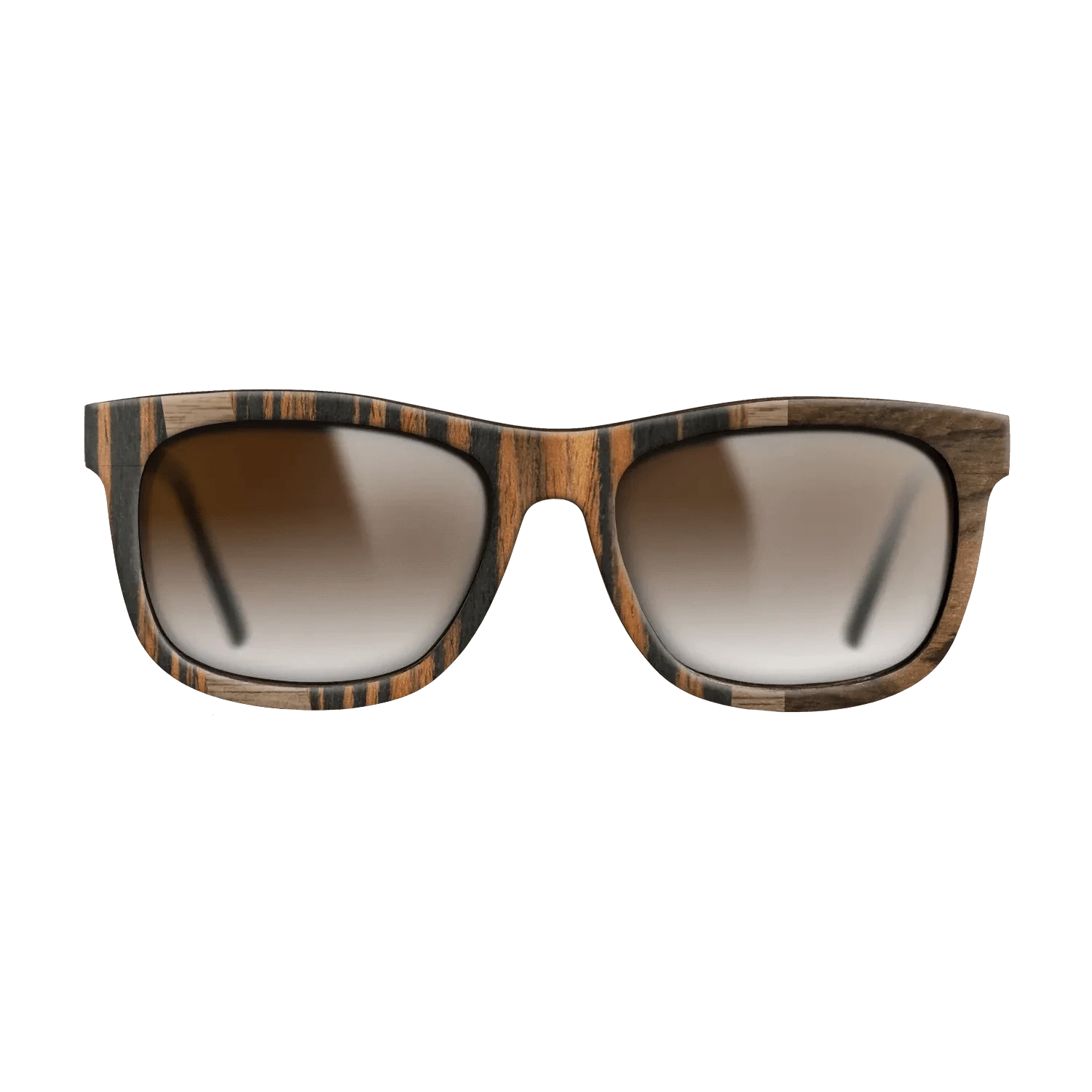 Ziricote Dark Quartered,Italian Ebony,Walnut: Straight Grain: Wedge - The Hero - Square - 1930 - SIRIS wood optic