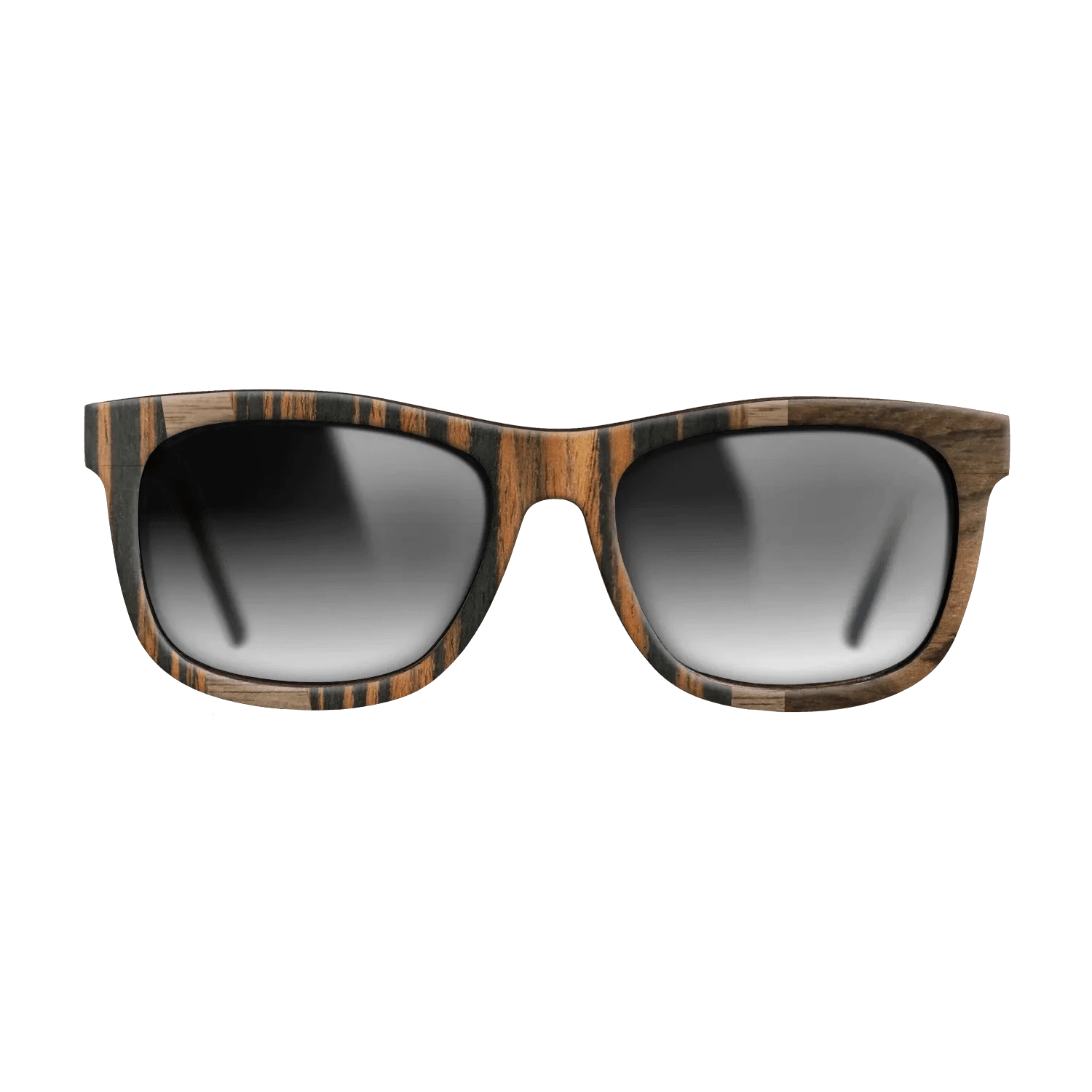 Ziricote Dark Quartered,Italian Ebony,Walnut: Straight Grain: Wedge - The Hero - Square - 1930 - SIRIS wood optic