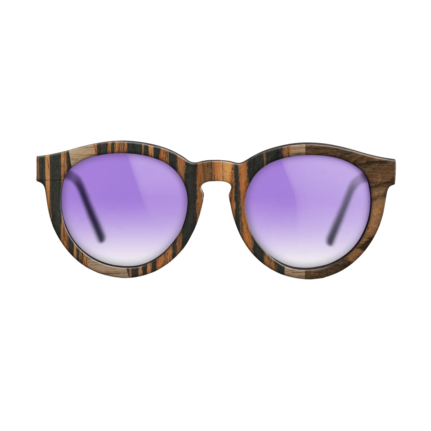 Ziricote Dark Quartered,Italian Ebony,Walnut: Straight Grain: Wedge - The Rebel - Round - 1930 - SIRIS wood optic