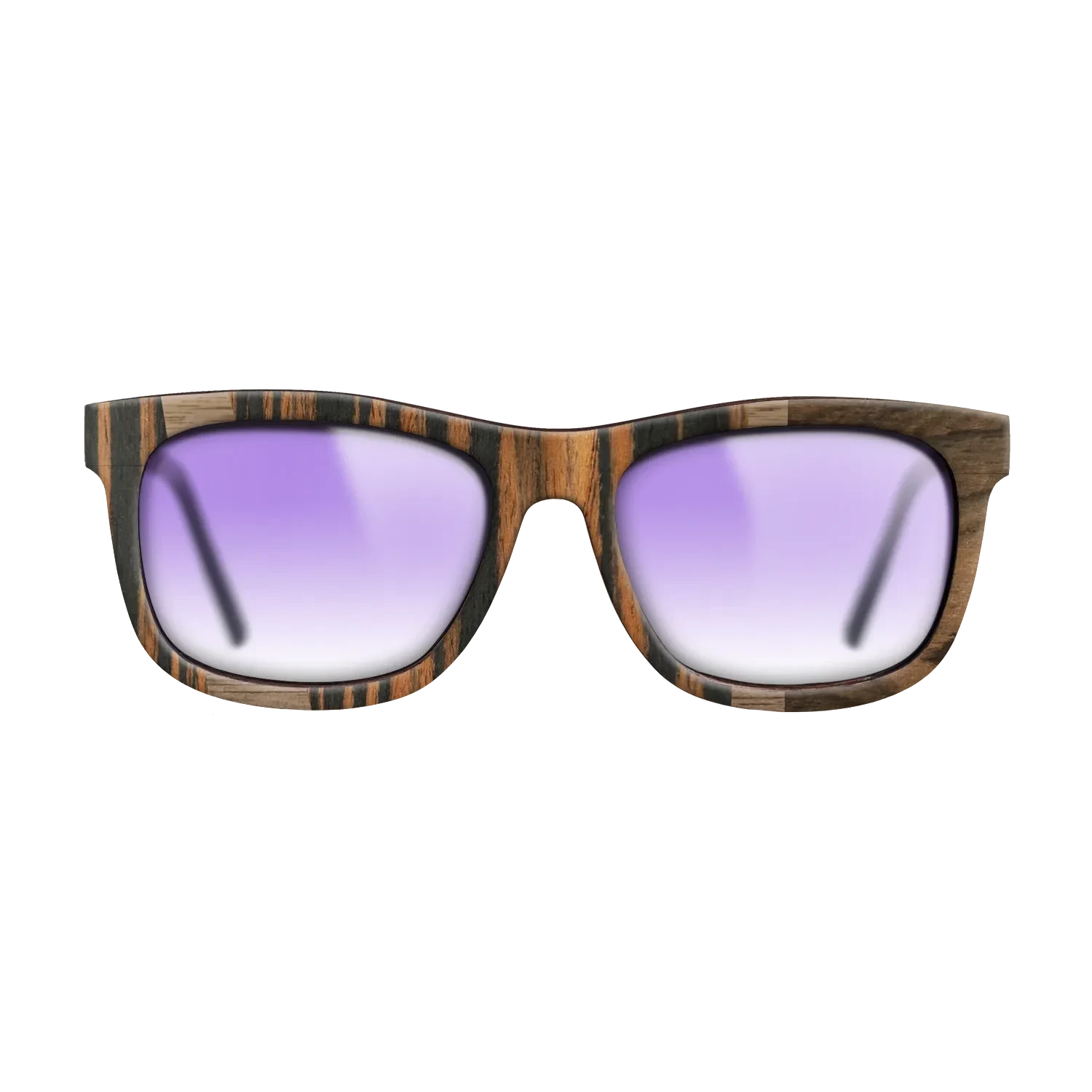 Ziricote Dark Quartered,Italian Ebony,Walnut: Straight Grain: Wedge - The Hero - Square - 1930 - SIRIS wood optic
