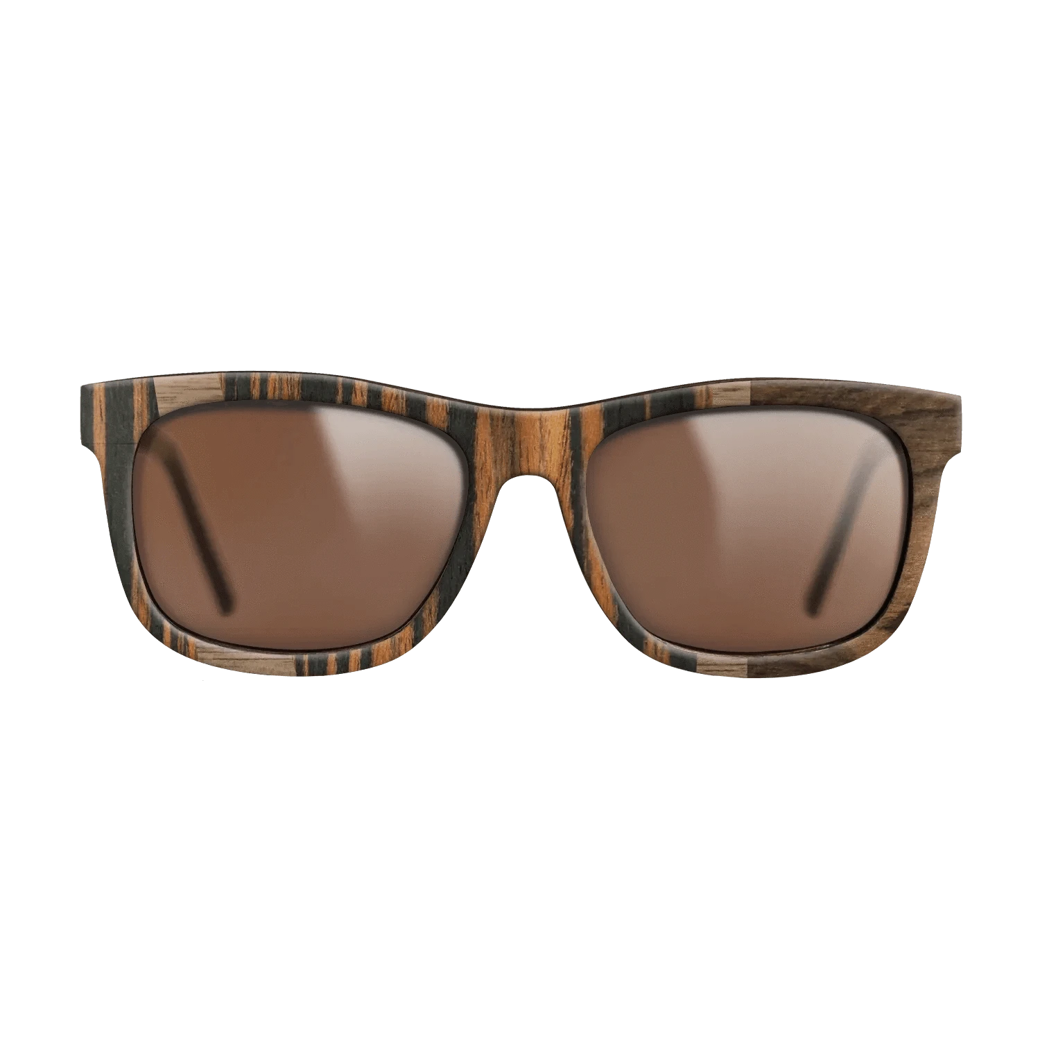 Ziricote Dark Quartered,Italian Ebony,Walnut: Straight Grain: Wedge - The Hero - Square - 1930 - SIRIS wood optic