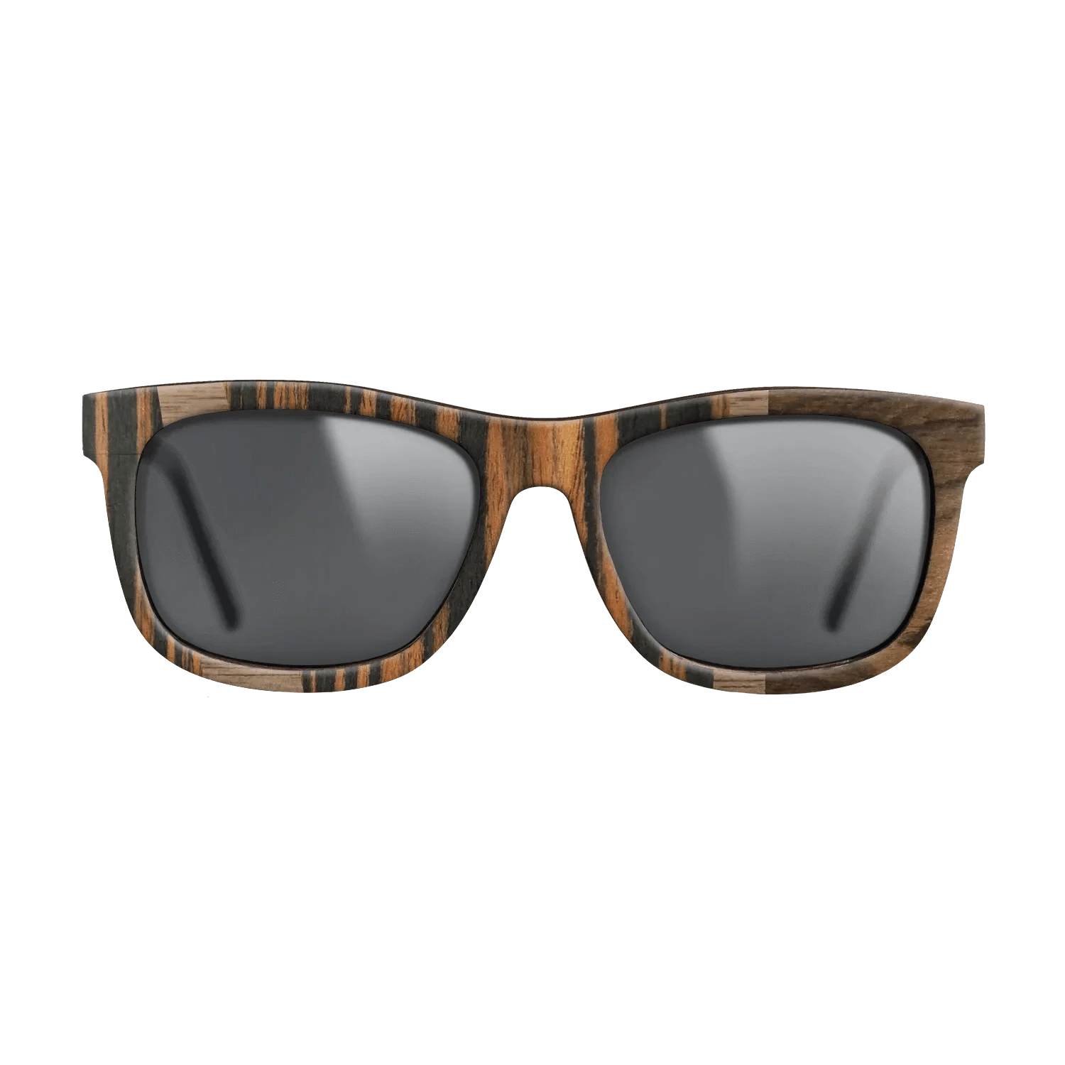 Ziricote Dark Quartered,Italian Ebony,Walnut: Straight Grain: Wedge - The Hero - Square - 1930 - SIRIS wood optic
