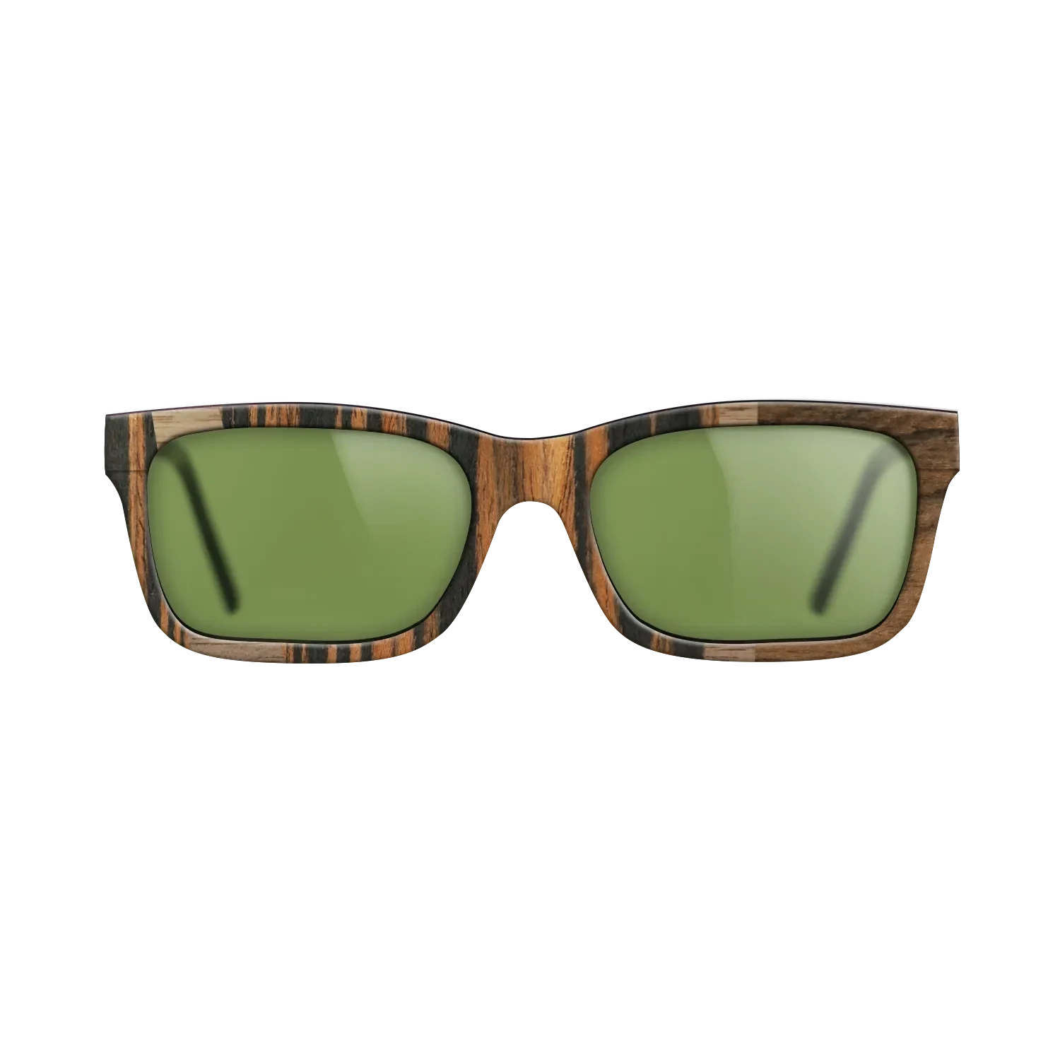 Ziricote Dark Quartered,Italian Ebony,Walnut: Straight Grain: Wedge - The Sage - Rectangle - 1930 - SIRIS wood optic