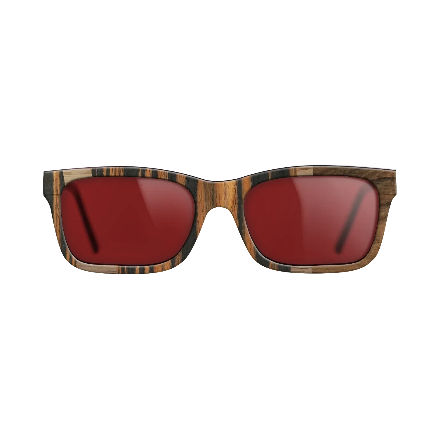 Ziricote Dark Quartered,Italian Ebony,Walnut: Straight Grain: Wedge - The Sage - Rectangle - 1930 - SIRIS wood optic