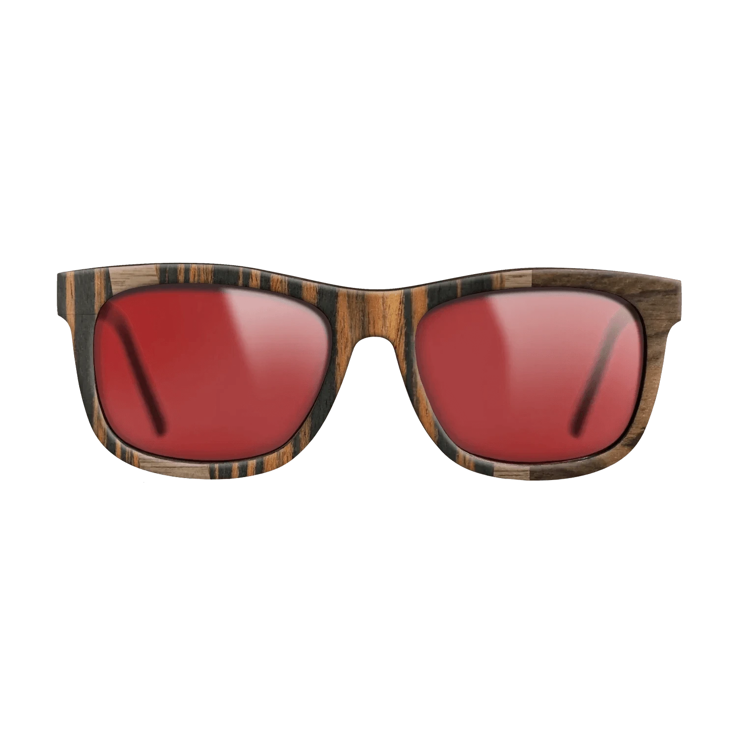 Ziricote Dark Quartered,Italian Ebony,Walnut: Straight Grain: Wedge - The Hero - Square - 1930 - SIRIS wood optic
