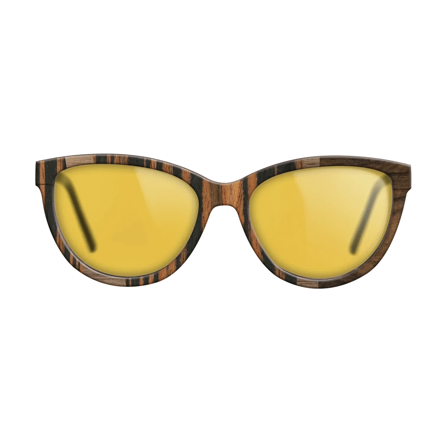 Ziricote Dark Quartered,Italian Ebony,Walnut: Straight Grain: Wedge - The Maiden - Cat - 1930 - SIRIS wood optic