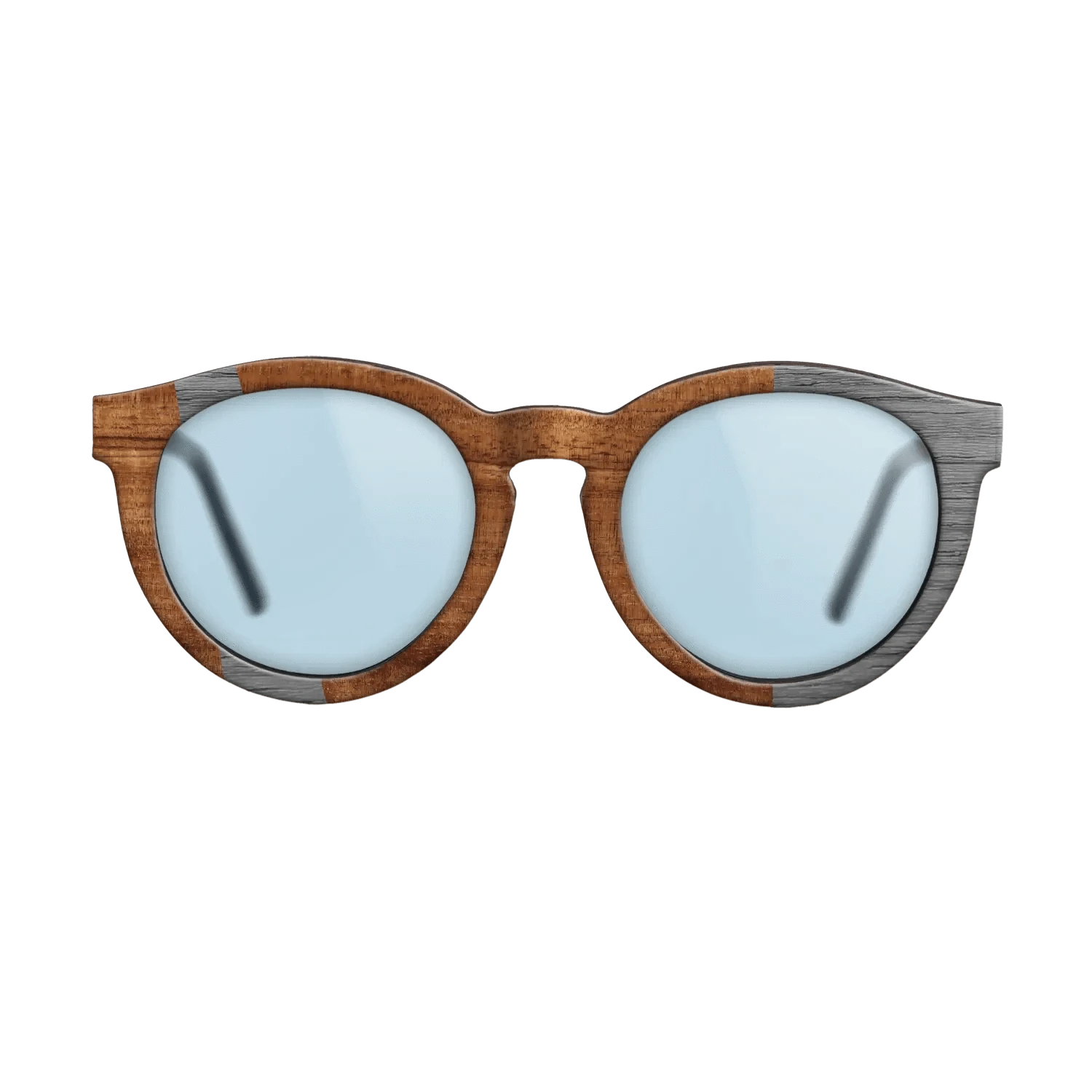 Koa,Poplar Dyed: Grey: Wedge - The Rebel - Round - 1000 - SIRIS wood optic