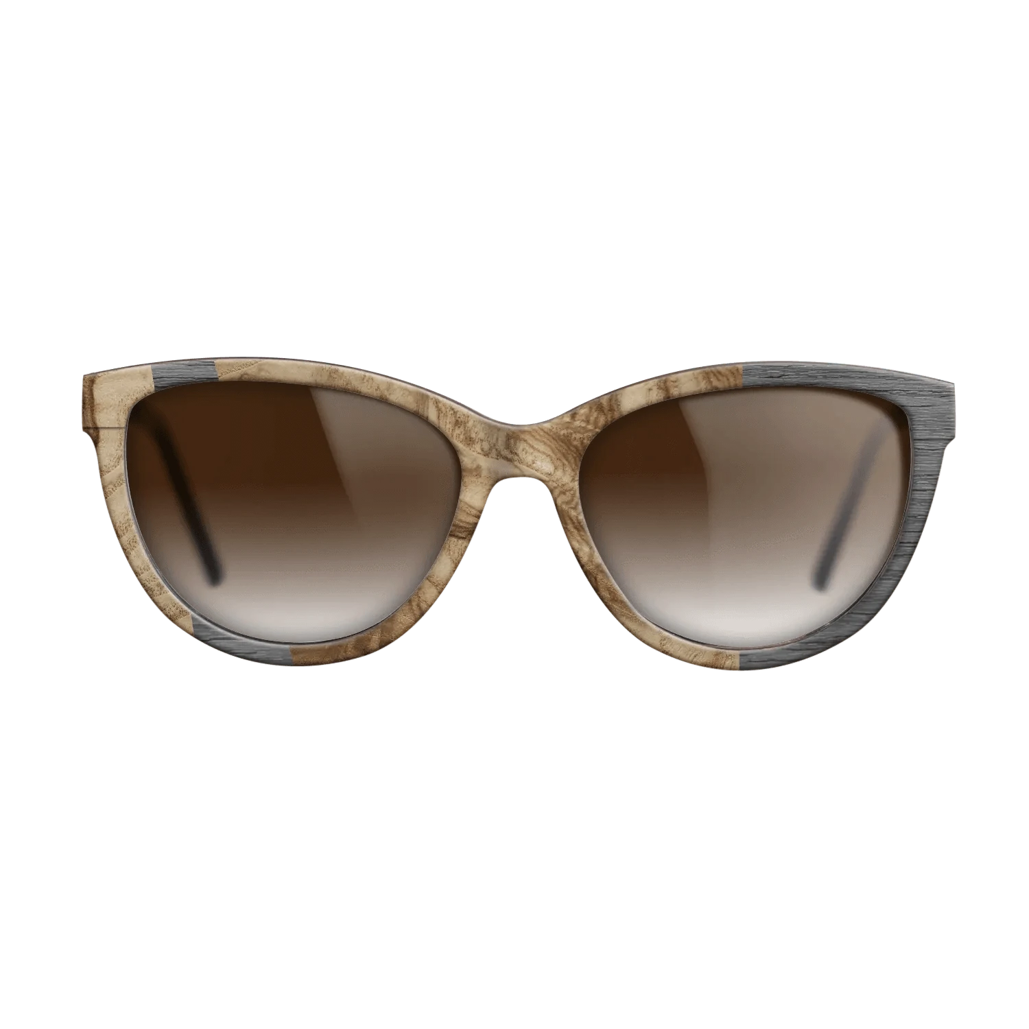 Olive Burl,Poplar Dyed: Grey: Wedge - The Maiden - Cat - 1646 - SIRIS wood optic