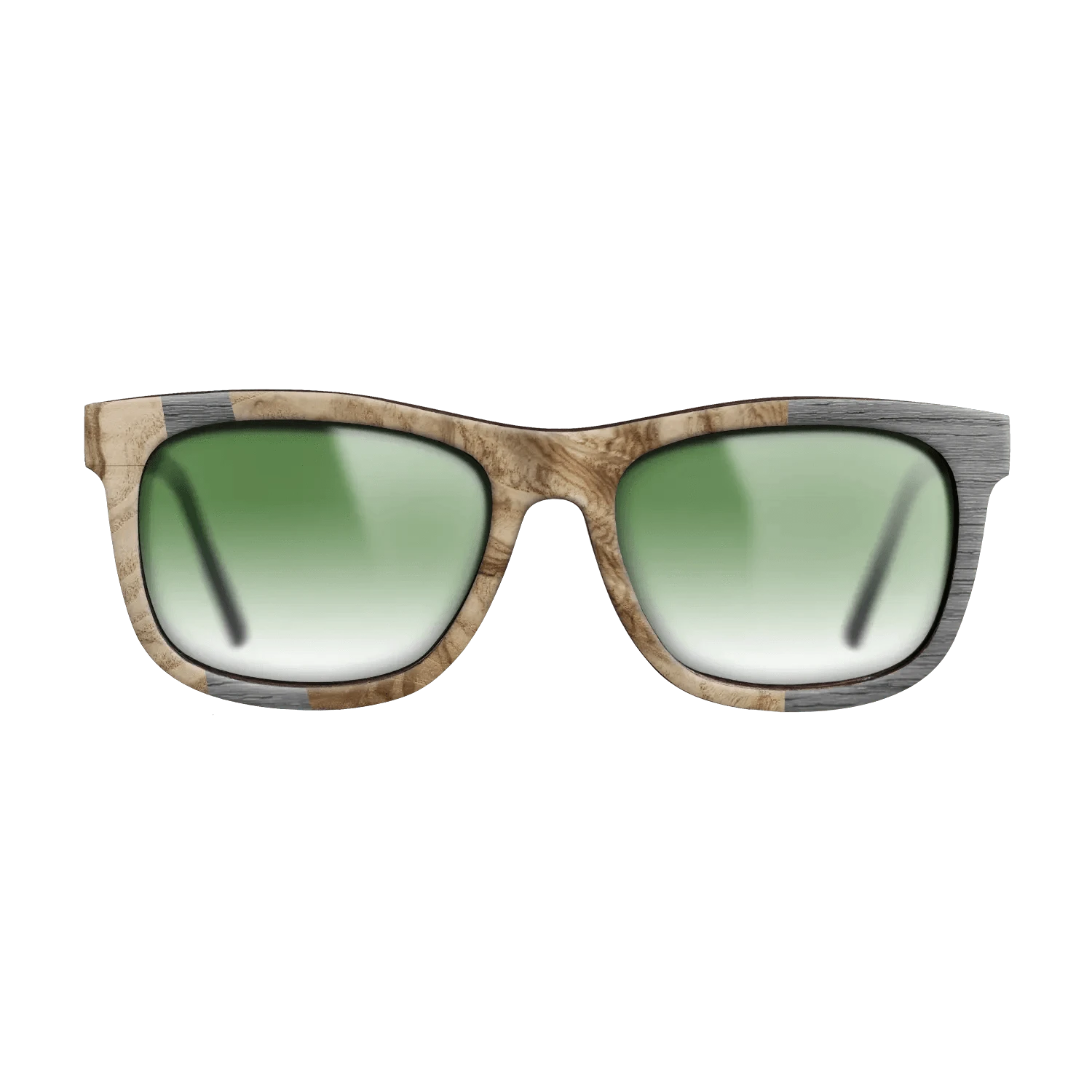 Olive Burl,Poplar Dyed: Grey: Wedge - The Hero - Square - 1646 - SIRIS wood optic
