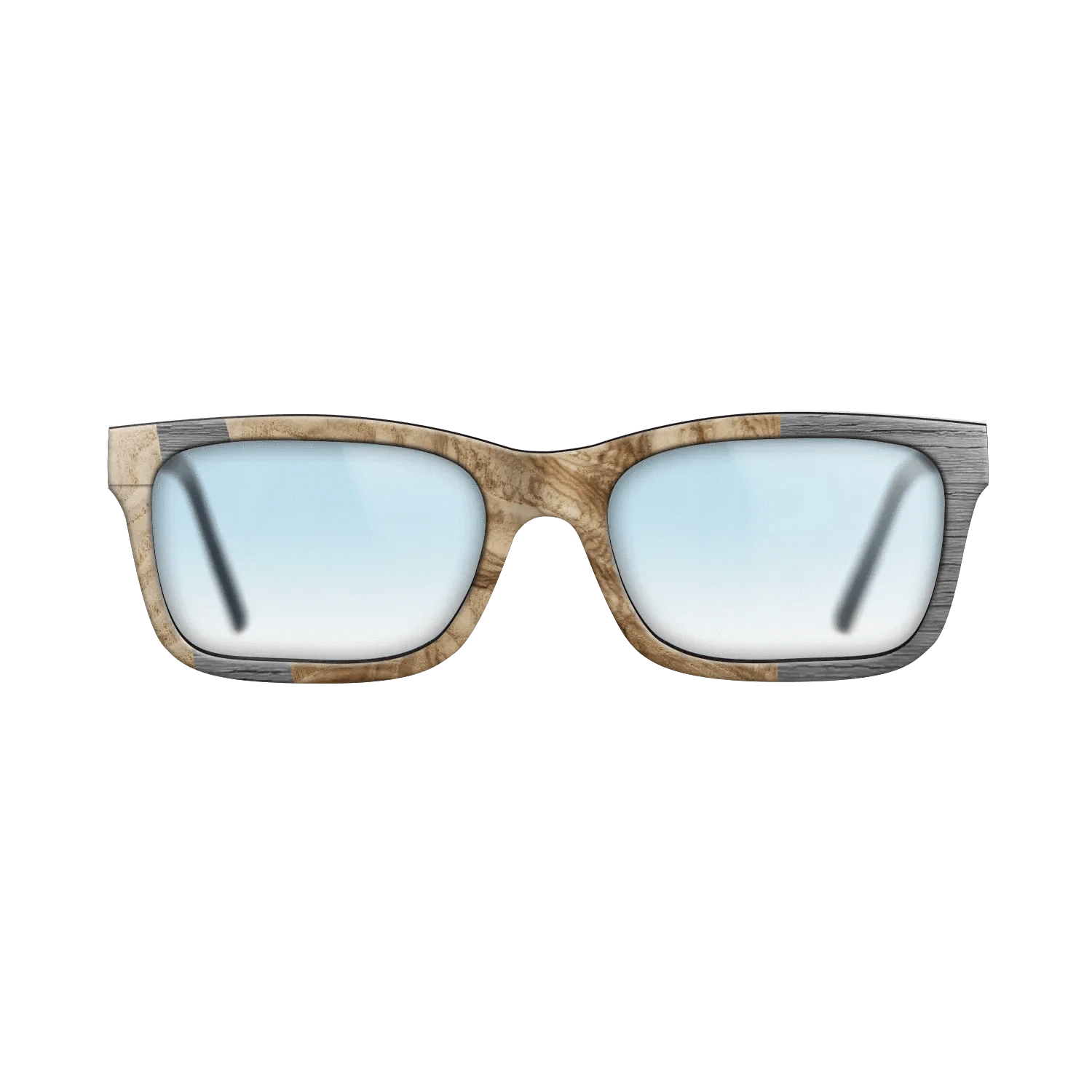 Olive Burl,Poplar Dyed: Grey: Wedge - The Sage - Rectangle - 1646 - SIRIS wood optic