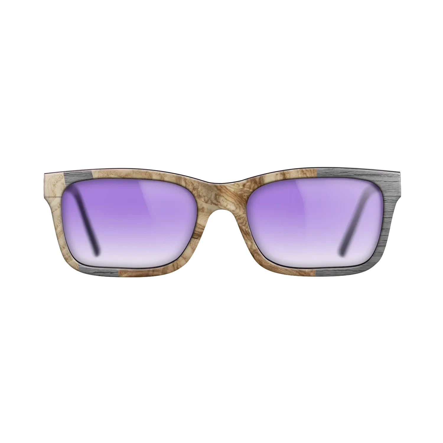 Olive Burl,Poplar Dyed: Grey: Wedge - The Sage - Rectangle - 1646 - SIRIS wood optic