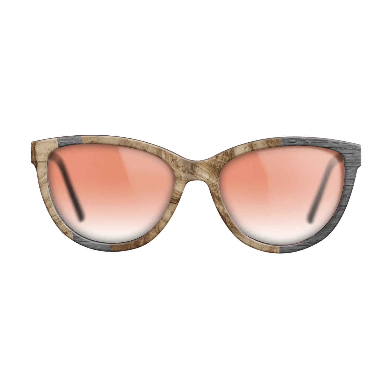 Olive Burl,Poplar Dyed: Grey: Wedge - The Maiden - Cat - 1646 - SIRIS wood optic