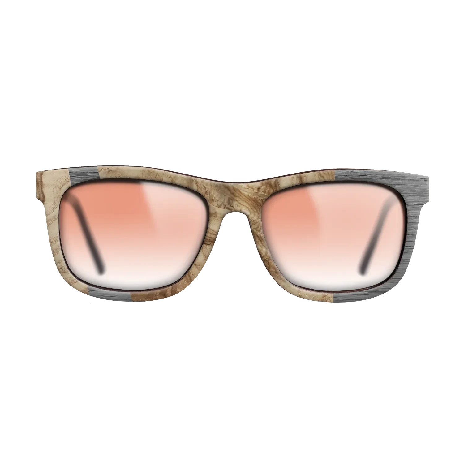 Olive Burl,Poplar Dyed: Grey: Wedge - The Hero - Square - 1646 - SIRIS wood optic