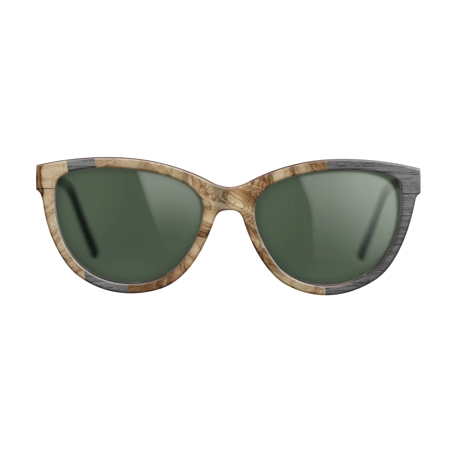 Olive Burl,Poplar Dyed: Grey: Wedge - The Maiden - Cat - 1646 - SIRIS wood optic