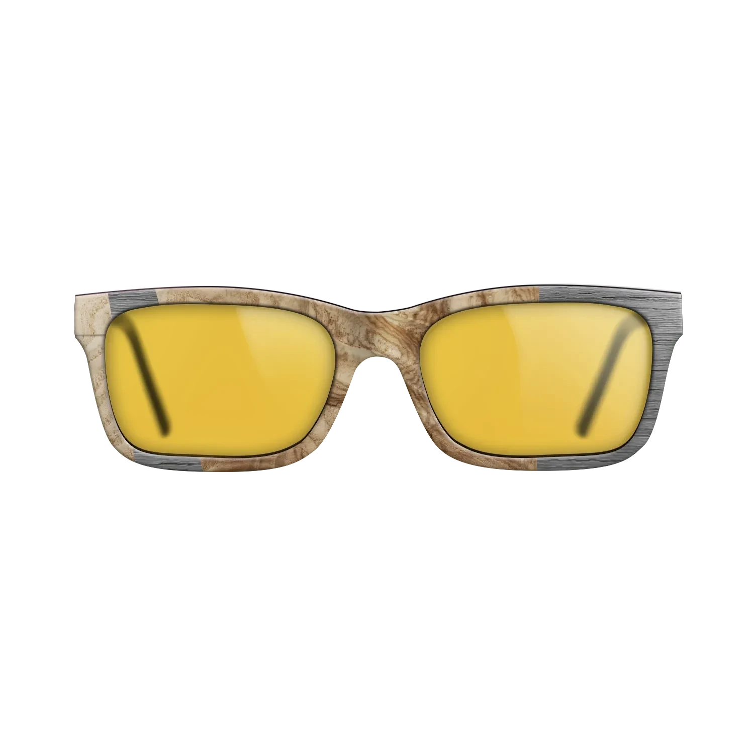 Olive Burl,Poplar Dyed: Grey: Wedge - The Sage - Rectangle - 1646 - SIRIS wood optic