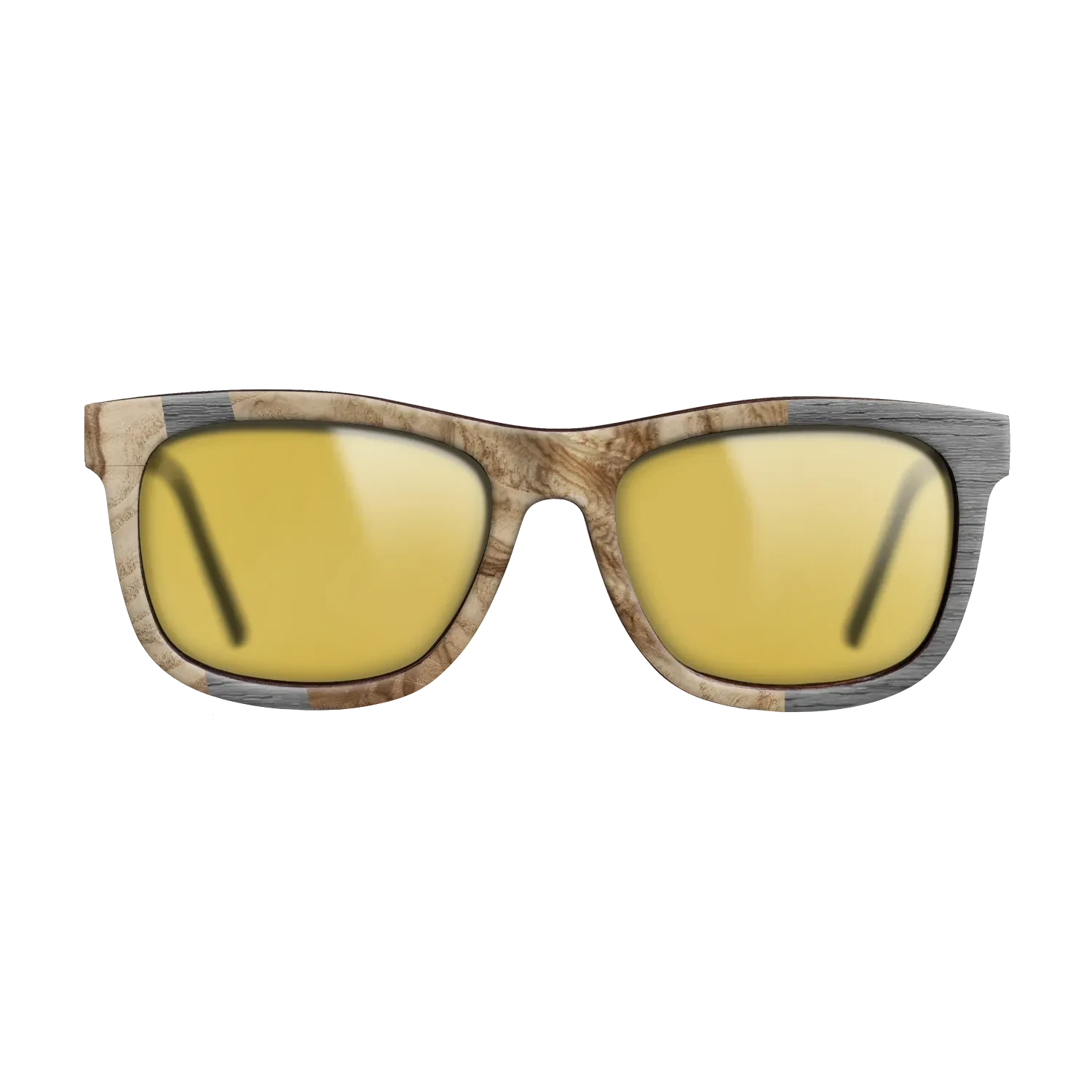 Olive Burl,Poplar Dyed: Grey: Wedge - The Hero - Square - 1646 - SIRIS wood optic