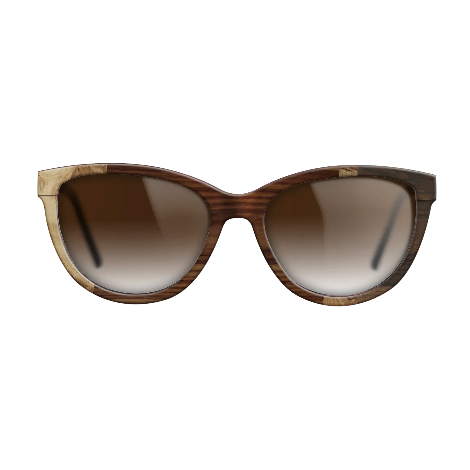 Santos Rosewood Dark,Walnut Burl,Ziricote Dark Quartered: Wedge - The Maiden - Cat - 1972 - SIRIS wood optic