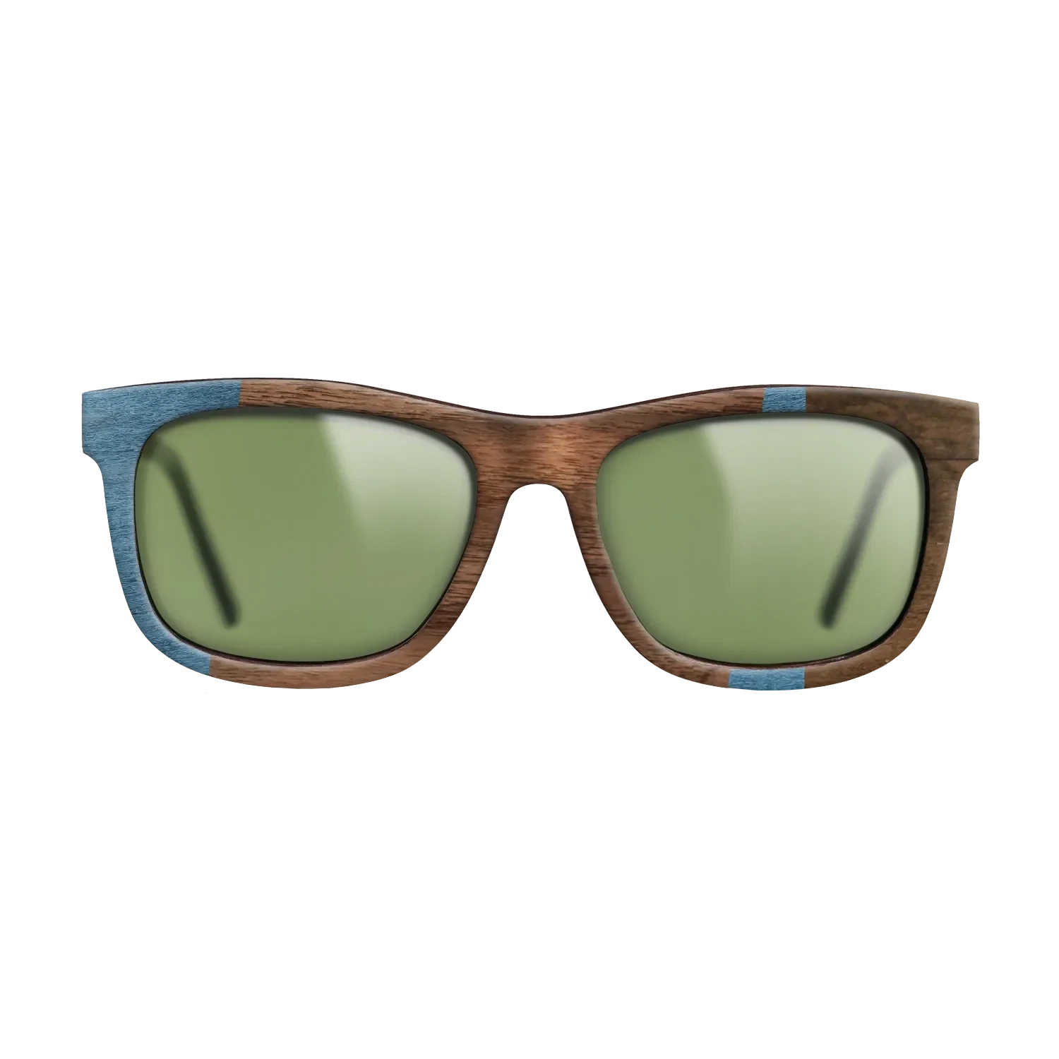 Walnut Claro Dark,Poplar Dyed: Blue Denim,Ziricote Dark Quartered: Wedge - The Hero - Square - 1708 - SIRIS wood optic