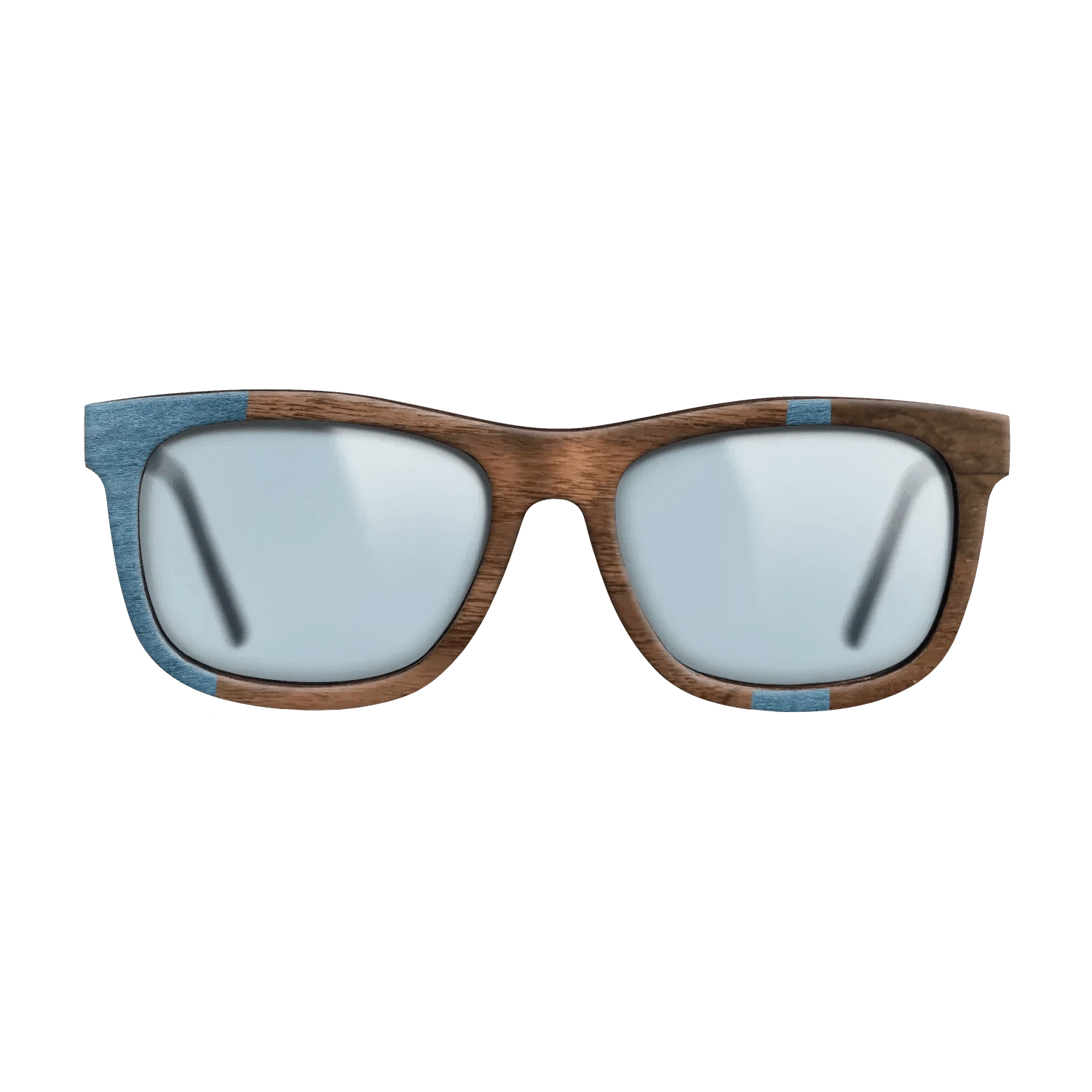 Walnut Claro Dark,Poplar Dyed: Blue Denim,Ziricote Dark Quartered: Wedge - The Hero - Square - 1708 - SIRIS wood optic