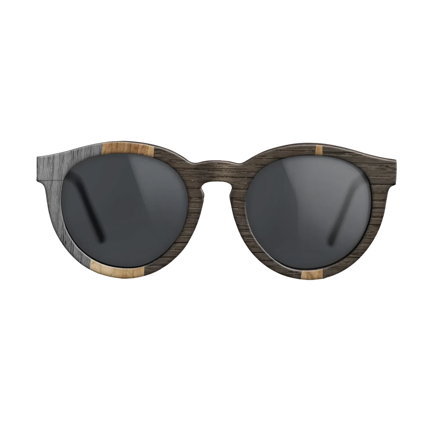 Olive Burl,Walnut: Straight Grain,Fumed Oak,Poplar Dyed: Grey,Italian Ebony: Geometric - The Rebel - Round - 718 - SIRIS wood optic