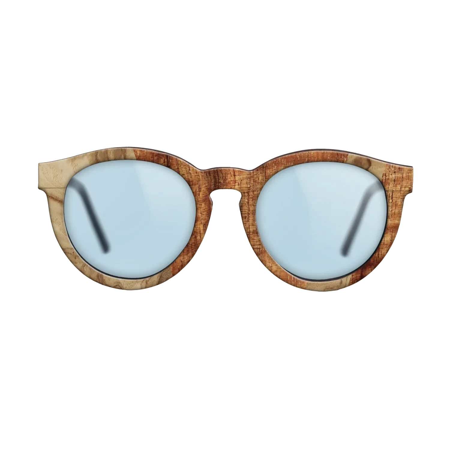 Walnut Burl,Koa,Olive Burl: Angle Cut - The Rebel - Round - 1435 - SIRIS wood optic
