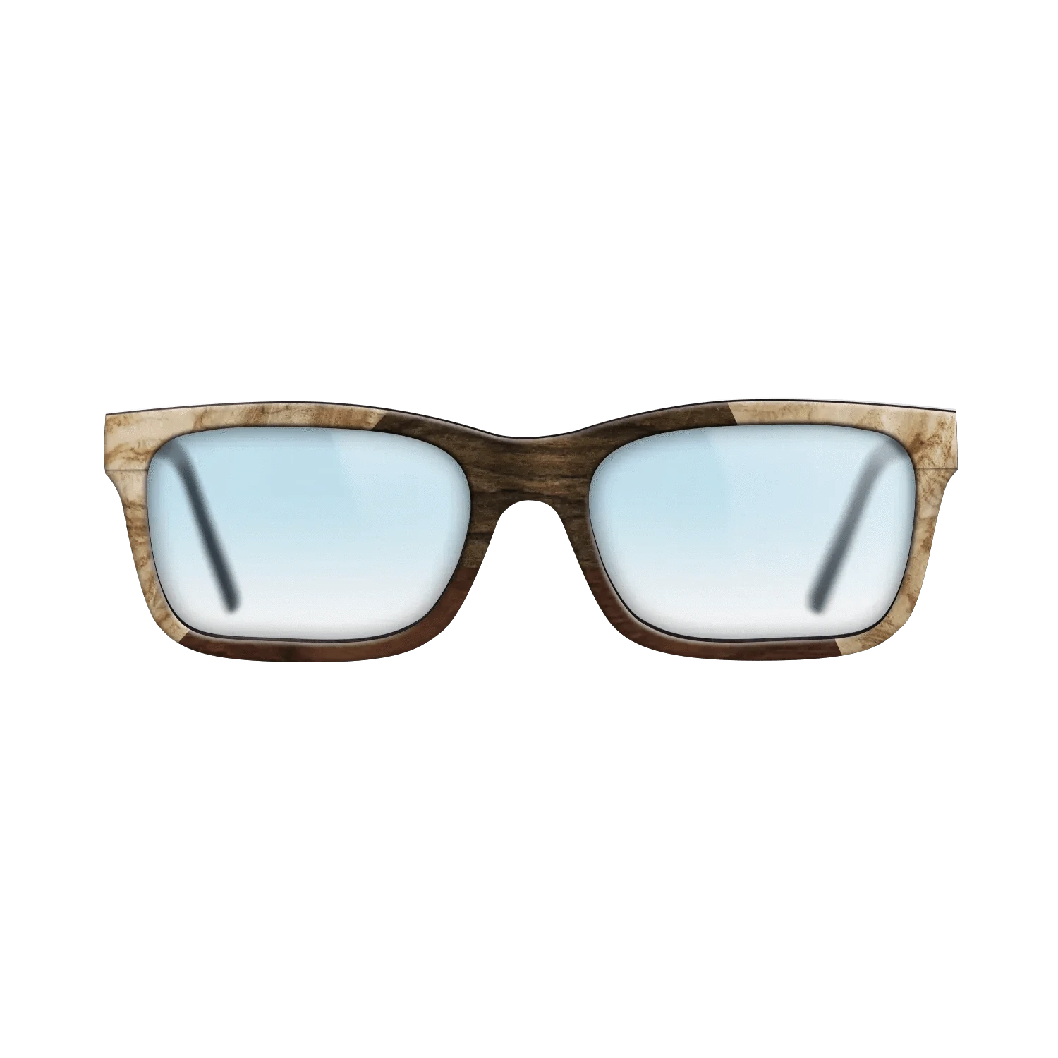 Walnut Claro Dark,Olive Burl,Ziricote Dark Quartered: Angle Cut - The Sage - Rectangle - 1803 - SIRIS wood optic
